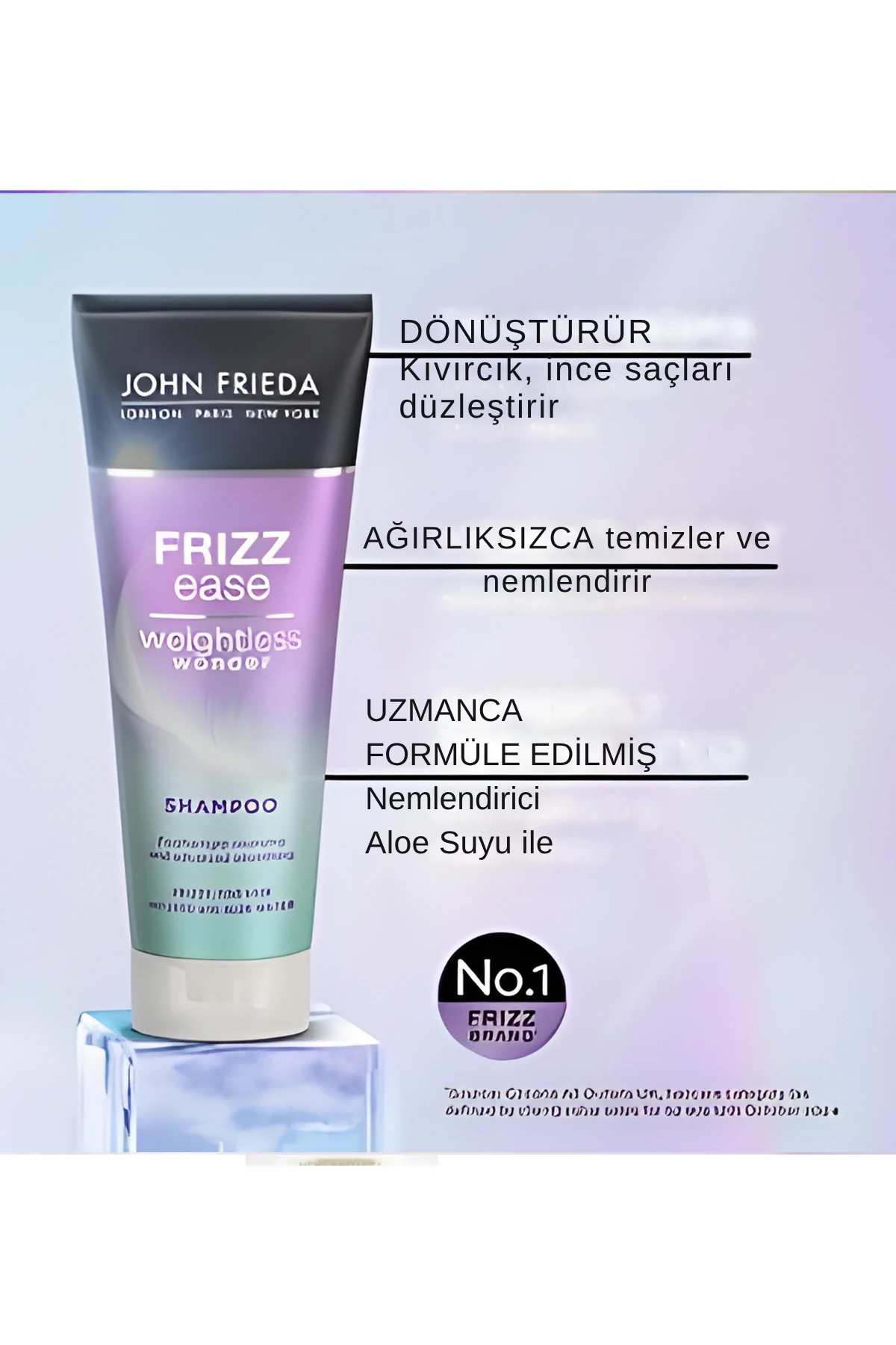 John Frieda Frizz Ease İnce Telli ve Elektriklenen Saçlar İçin Ağırlaştırmayan Besleyici Şampuan 250 ml
