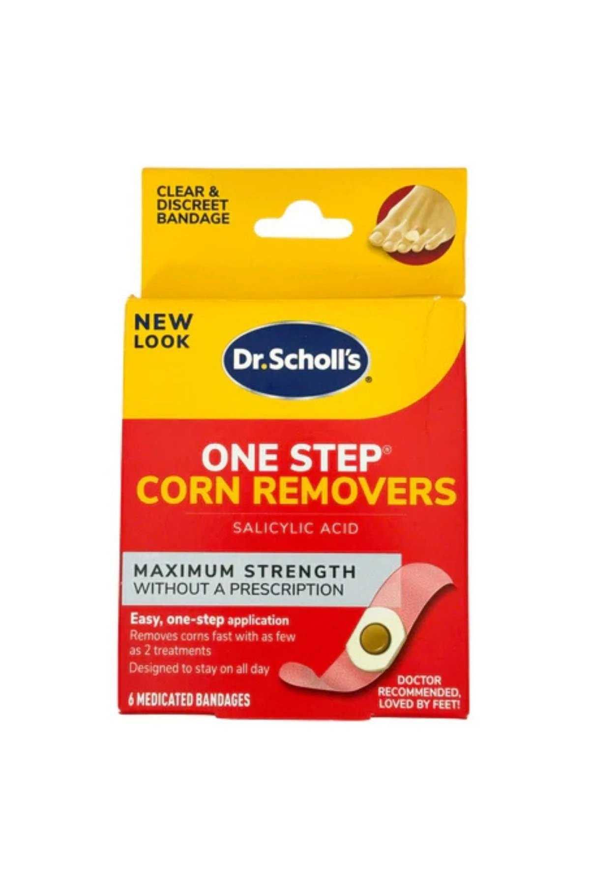 Dr. Scholl's Maksimum Güçlü Tek Adımlı Nasır Sökücüler Tıbbi Bandajlar 6'lı Paket