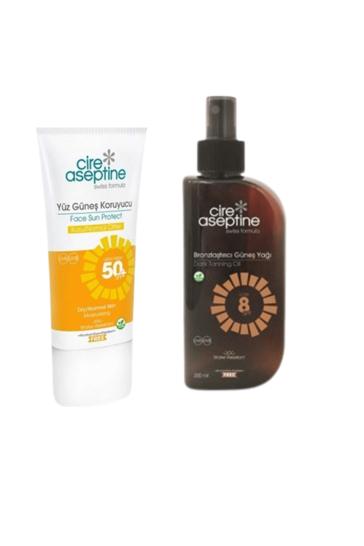 Cireaseptine Güneş Kremi 50SPF Kuru Normal 50ml+Brozlaştırıc Güneş Yağı 90m