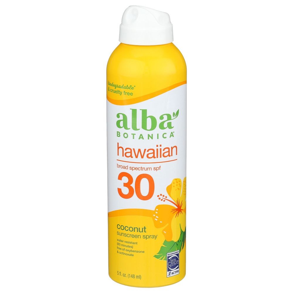 Alba Botanica Hindistan Cevizi SPF 30 Hawaii Güneş Koruyucu Sprey 5 fl oz 148 ml
