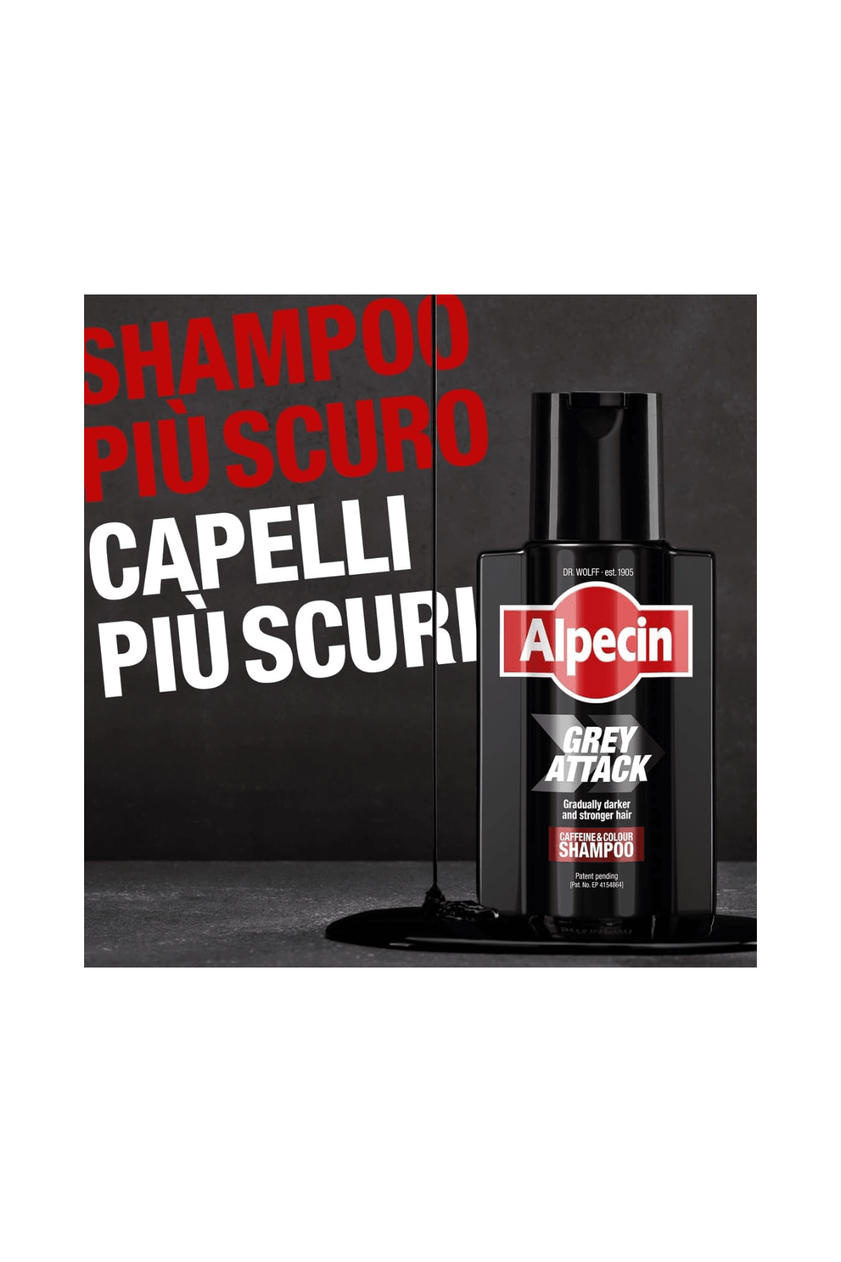 Alpecin Grey Attack Caffeine & Colour (Daha Az Gri İçin Doğal Görünüm) Kademeli Saç Koyulaştırma Şampuanı 200ml