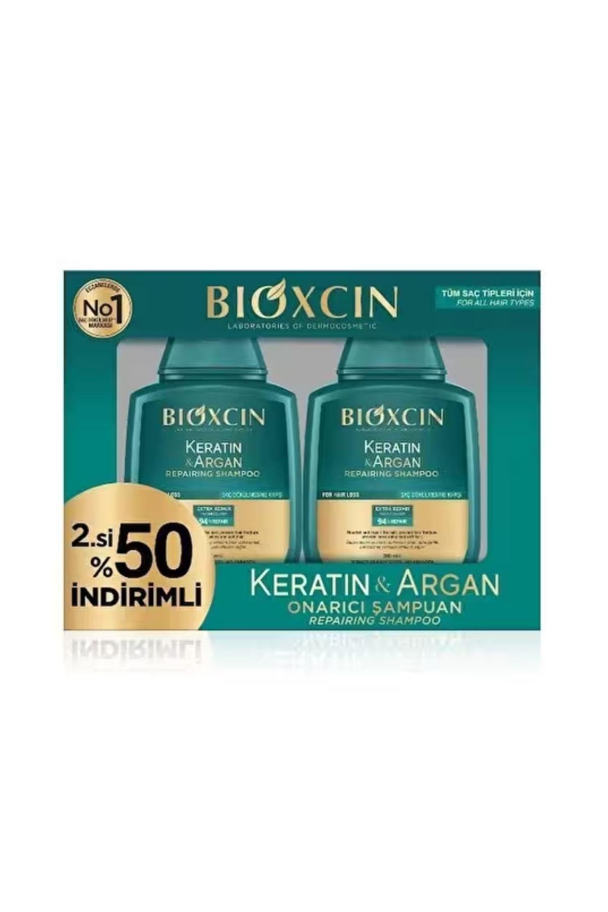 Bioxcin Keratin ve Argan (Onarıcı) Şampuan 2x300 ml