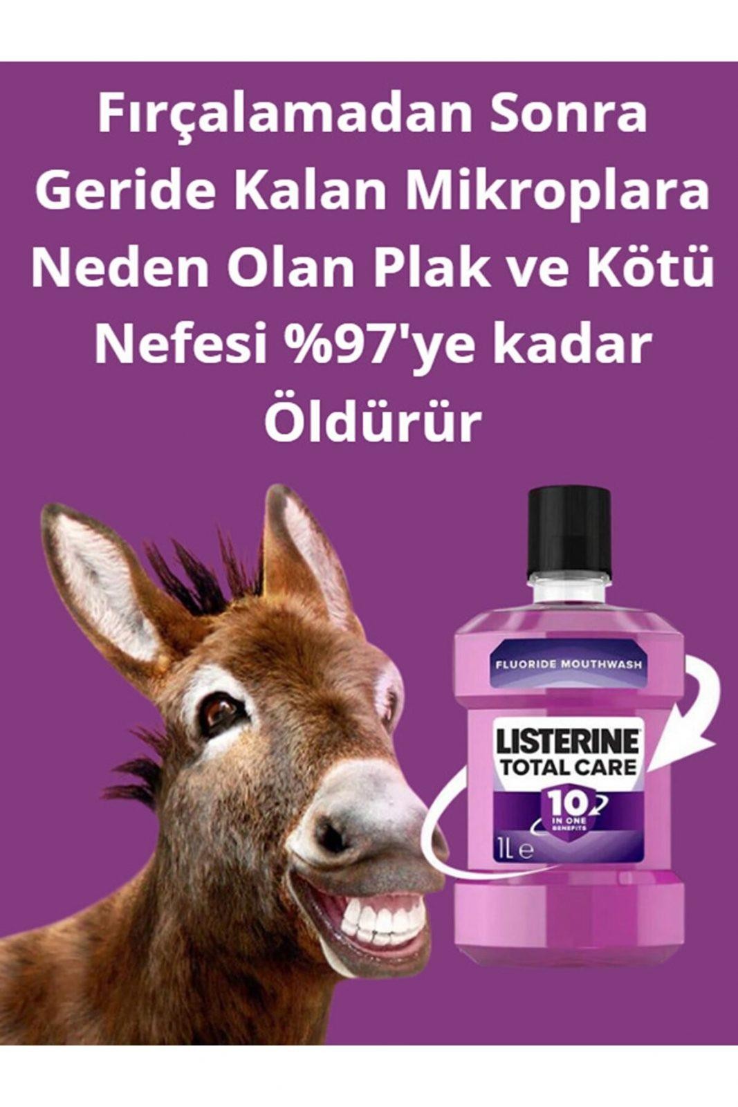 Listerine Total Care 10in1 Gargara  Ağız Kokusu ve Diş Koruyucu Tabakası için 10 Fayda 1lt,