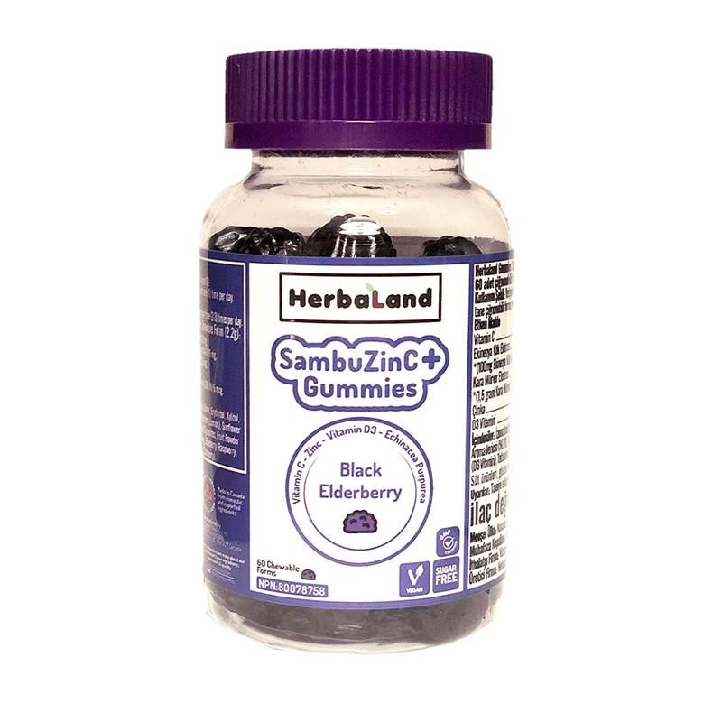 Herbaland SambuZinC + Gummies (Çiğnenebilir Form) 60 Adet