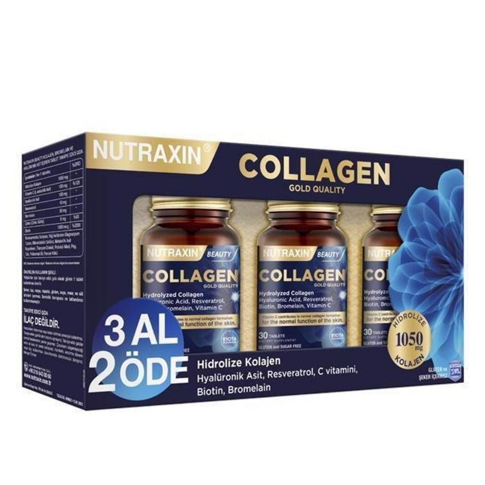 Nutraxin Beauty Gold Collagen 30 Tablet 3 Al 2 Öde