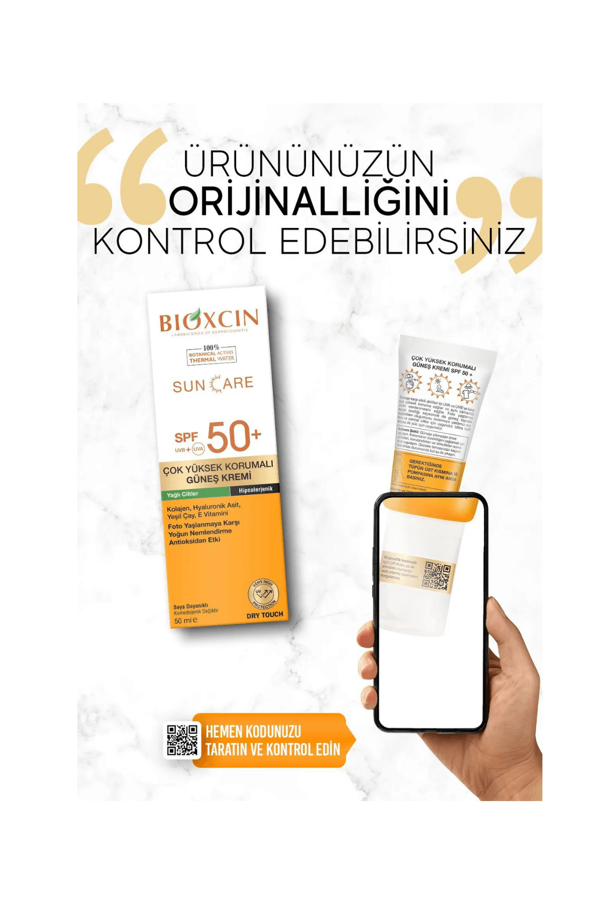 Bioxcin Suncare Çok Yüksek Korumalı/Hipoalerjik Yağlı Ciltler (SPF 50+) 50ml