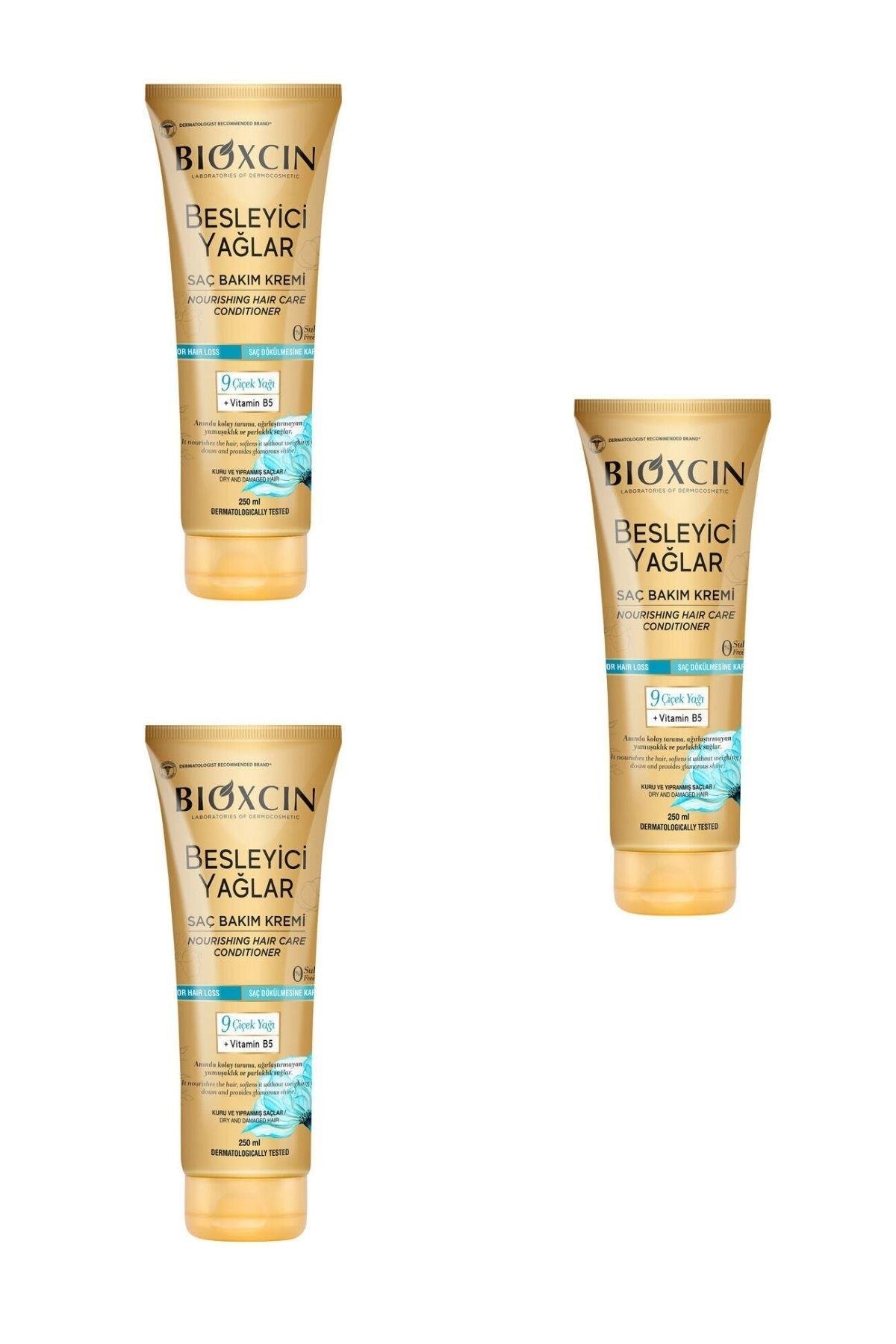 Bioxcin Besleyici Yağlar Saç Bakım Kremi (Kuru ve Yıpranmış Saçlar) 250 ml x 3 Adet