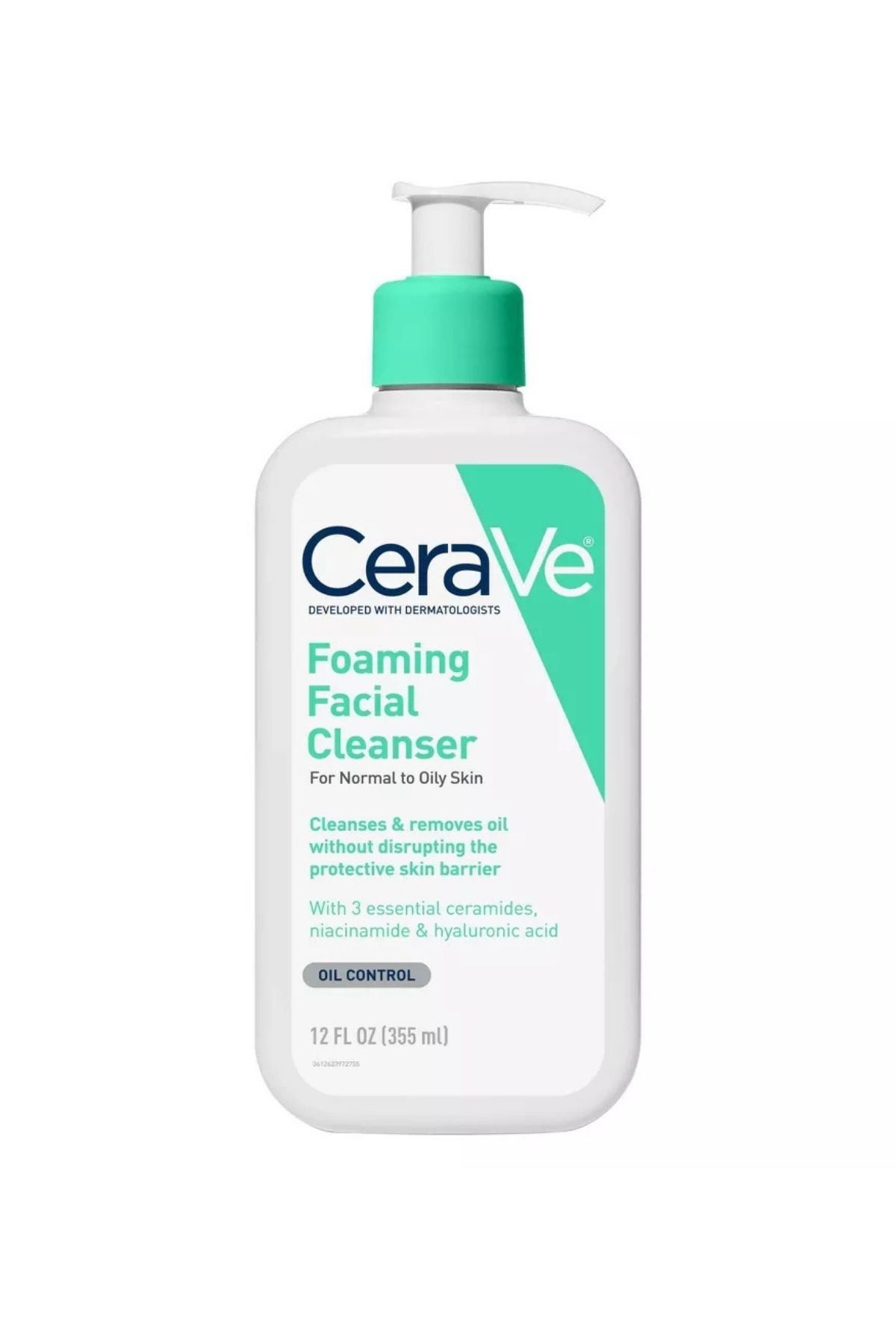 CeraVe Köpüren Yüz Yıkama Jeli, Normal ve Yağlı Ciltler İçin Yüz Temizleyici 355ml