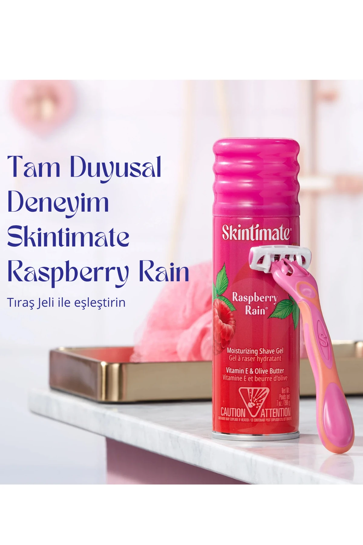 Skintimate Raspberry Rain Kadın Tek Kullanımlık Tıraş Bıçakları 4 Adet
