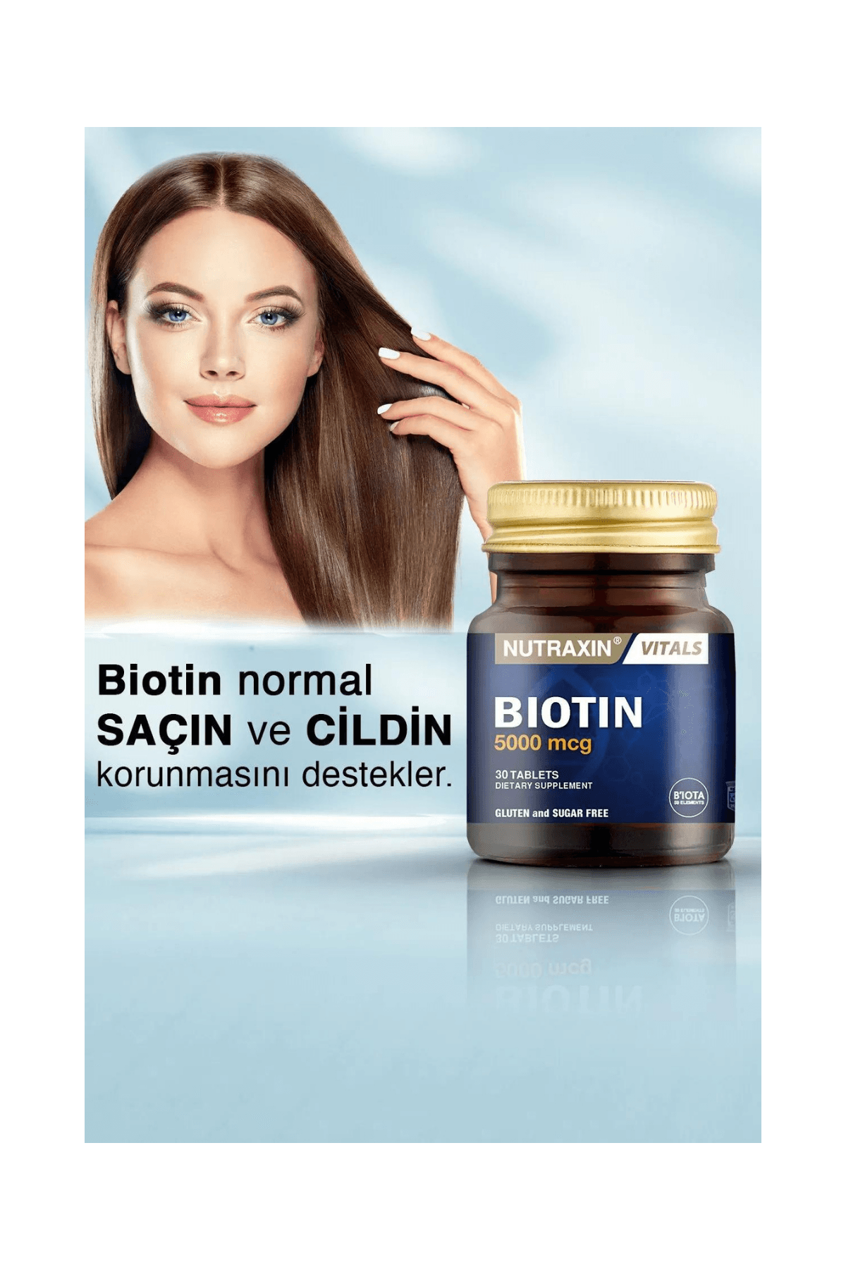 Nutraxin Biotin 5000 mcg Takviye Edici Gıda 30 Tablet