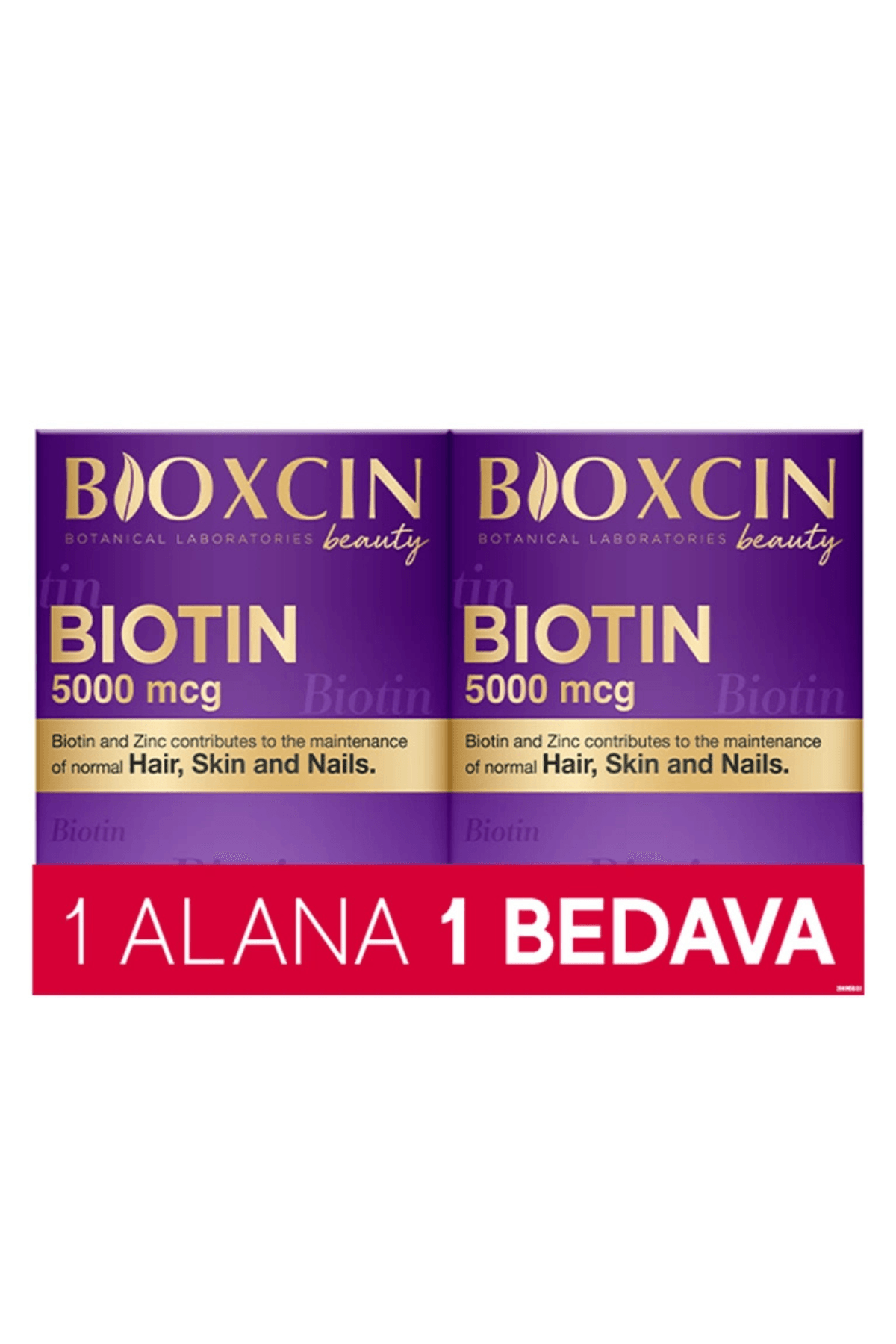 Bioxcin Biotin 5000 mcg Takviye Edici Gıda 30 Tablet - 1 ALANA 1 BEDAVA