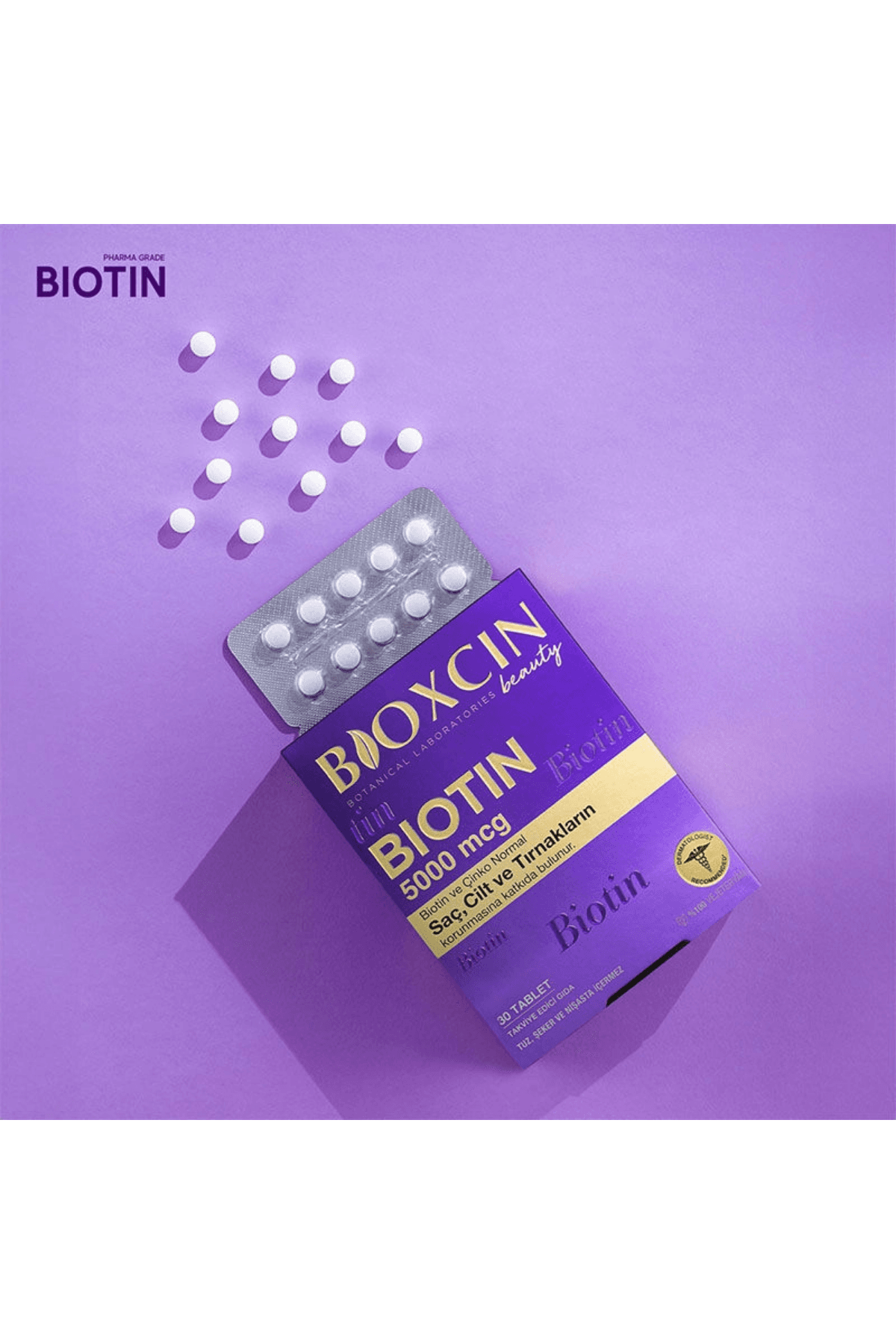 Bioxcin Biotin 5000 mcg Takviye Edici Gıda 30 Tablet - 1 ALANA 1 BEDAVA