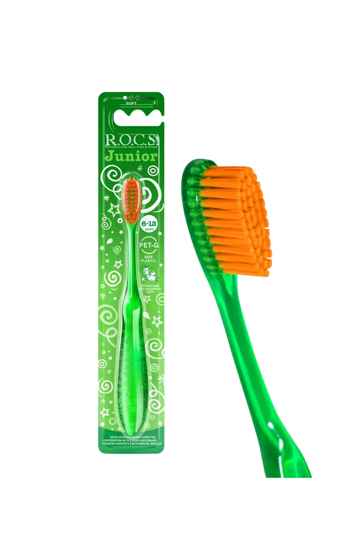 Rocs Junior 6-12 Yaş Çocuk Diş Fırçası - Yumuşak Yeşil (1 Adet)