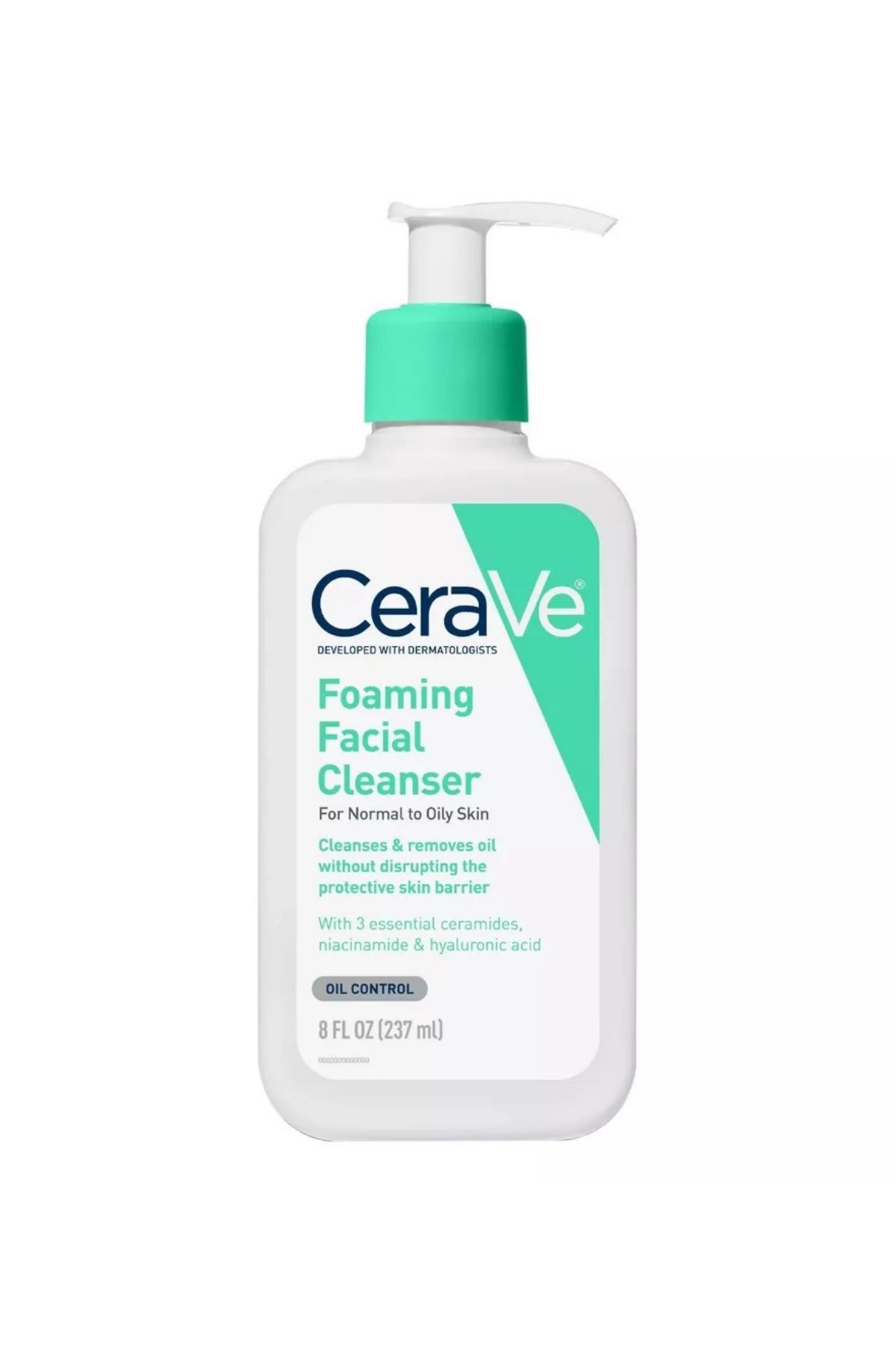 CeraVe Köpüren Yüz Yıkama Jeli, Normal ve Yağlı Ciltler İçin Yüz Temizleyici 237ml (İthal)
