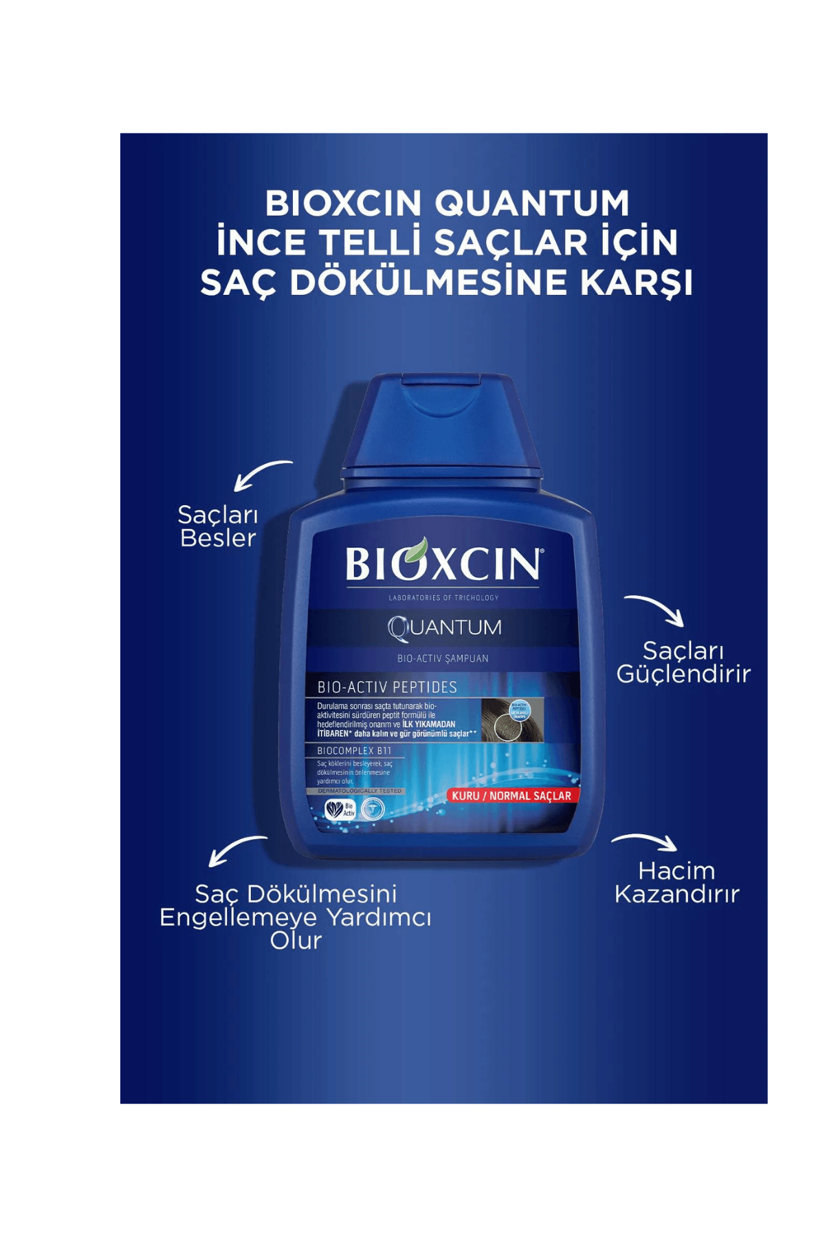 Bioxcin Quantum Şampuan 3al 2öde (Kuru-Normal Saçlar)  3 x 300ml