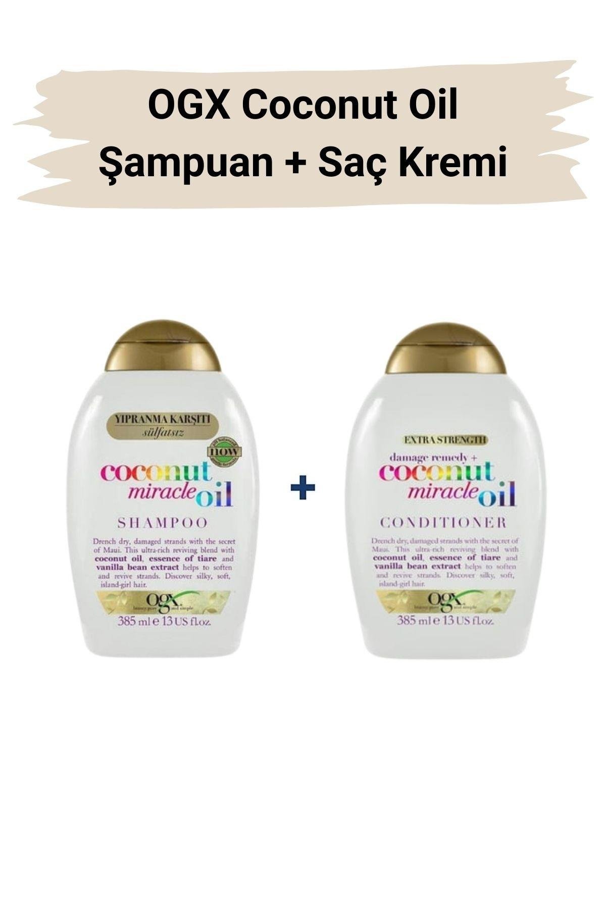 OGX Coconut Miracle Oil Yıpranma Karşıtı Sülfatsız Bakım Kremi+Şampuan