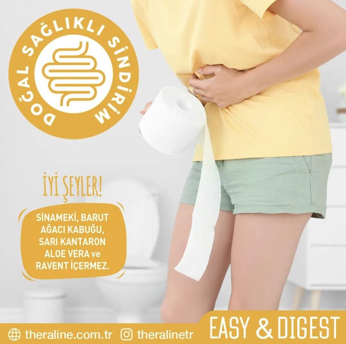 Theraline Easy & Digest (Doğal Sağlıklı Sindirim) Bitki Çayı Süzen Poşet 20 Adet