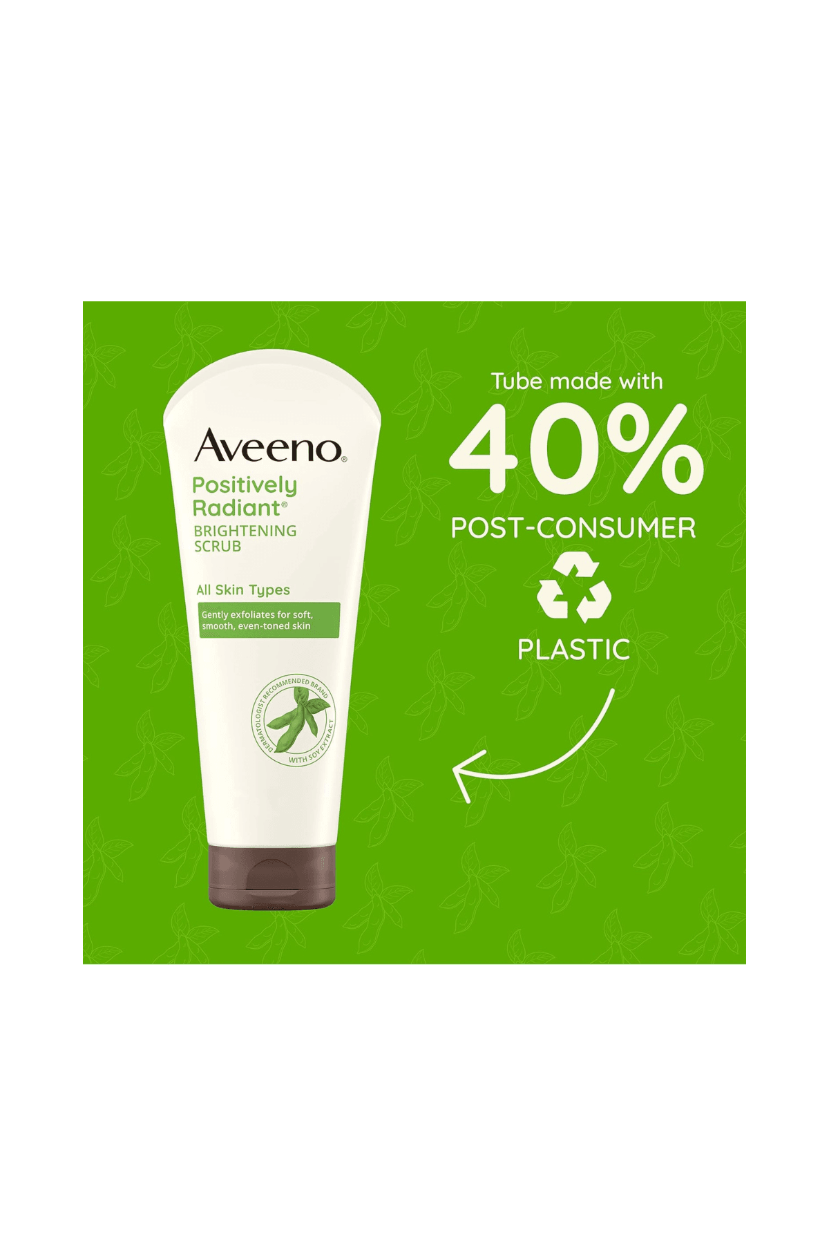 AVEENO Positively Radiant Cilt Aydınlatıcı Peeling Günlük Yüz Peelingi Nem Zengini Soya Özü 7.0 oz 198gr