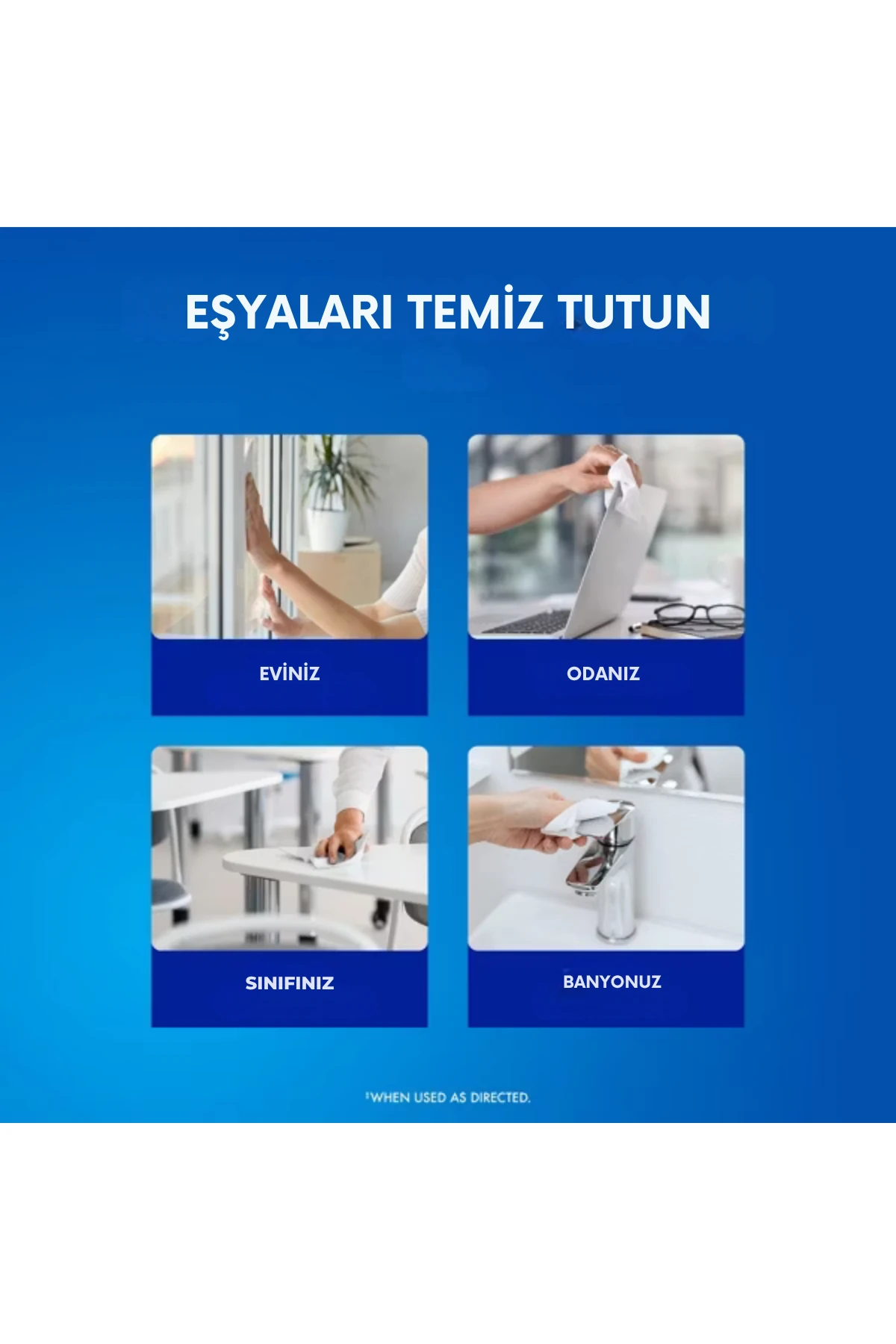 Lysol Limon ve Misket Limonu Çiçeği Dezenfektan Mendilleri - 80 Adet 473g