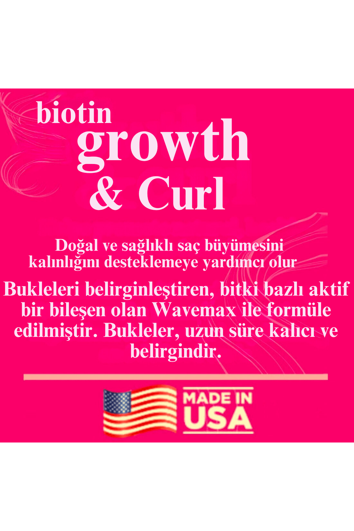 Difeel Growth & Curl  (Büyüme ve Bukle Biotin Şampuanı) 354,9ml 