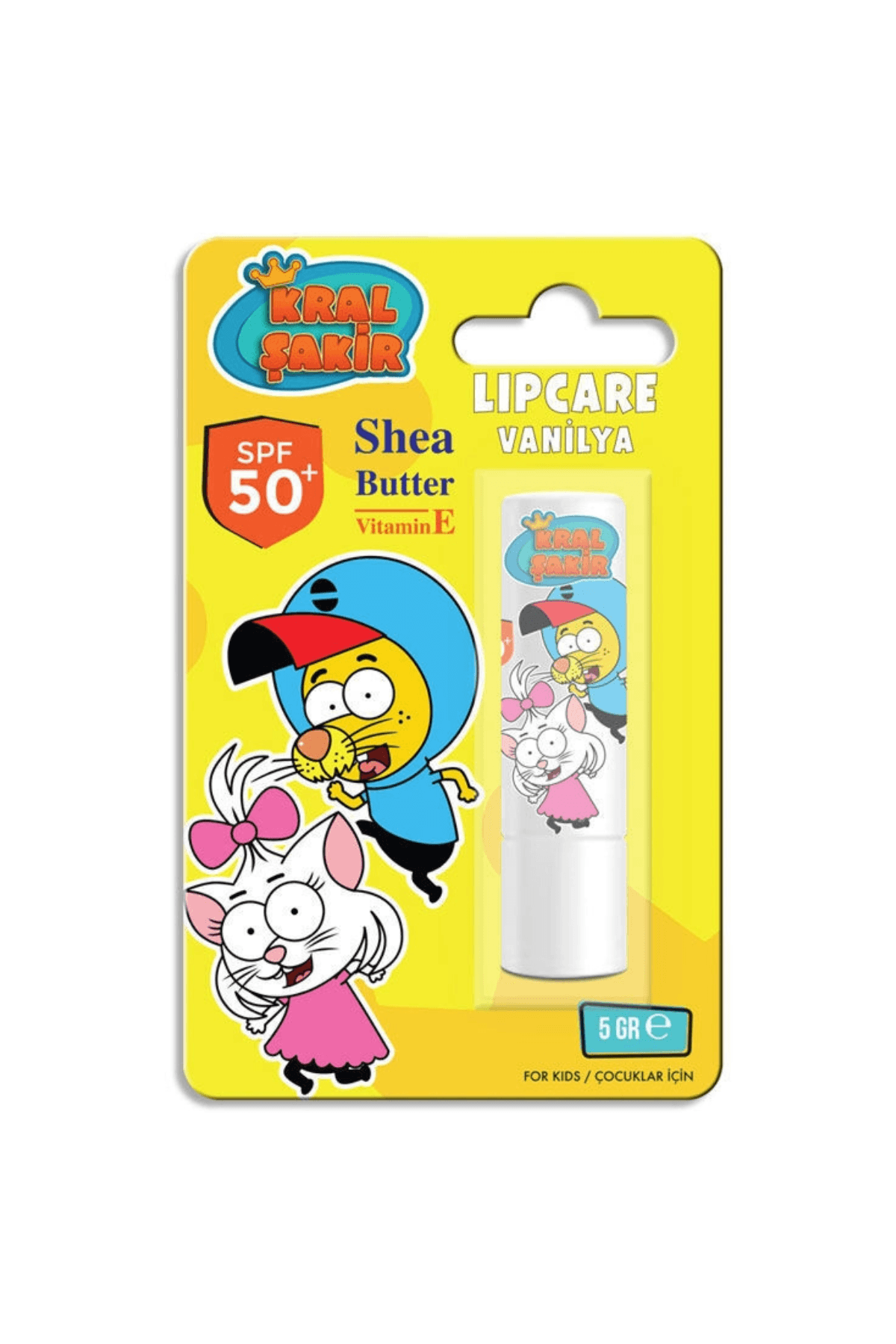 Kral Şakir SPF50+ Vitamin E Vanilyalı Dudak Koruyucu 5 gr