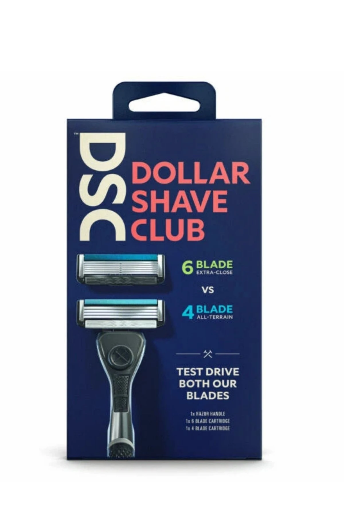 Dollar Shave Club Tıraş Makinesi Sapı 6 ve 4 Bıçaklı Kartuşlar