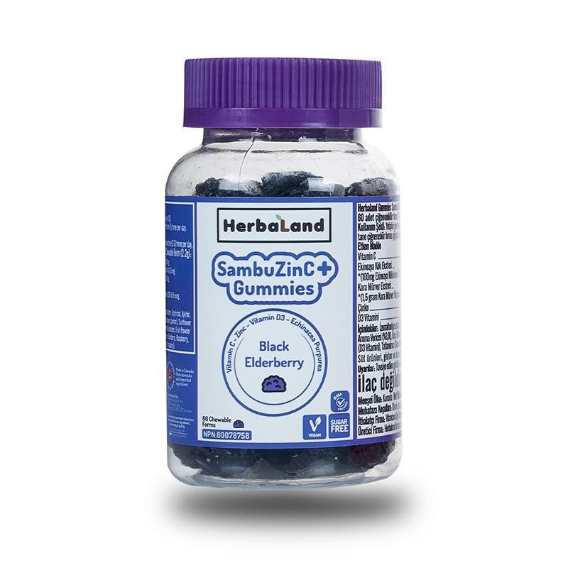 Herbaland SambuZinC + Gummies (Çiğnenebilir Form) 60 Adet