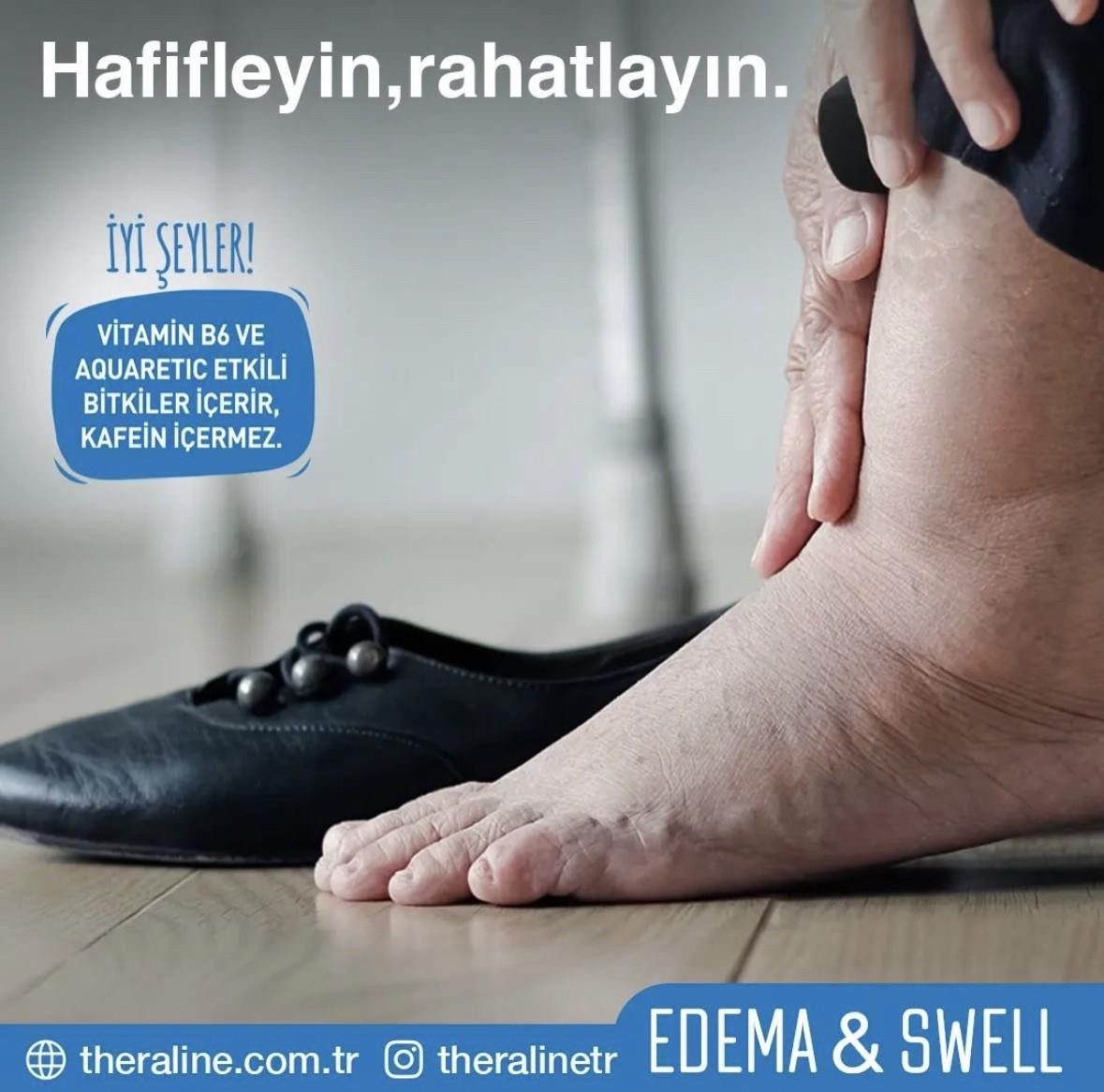 Theraline Edema & Swell (Hafifleyin Rahatlayın) Bitki Çayı Süzen Poşet 20 Adet