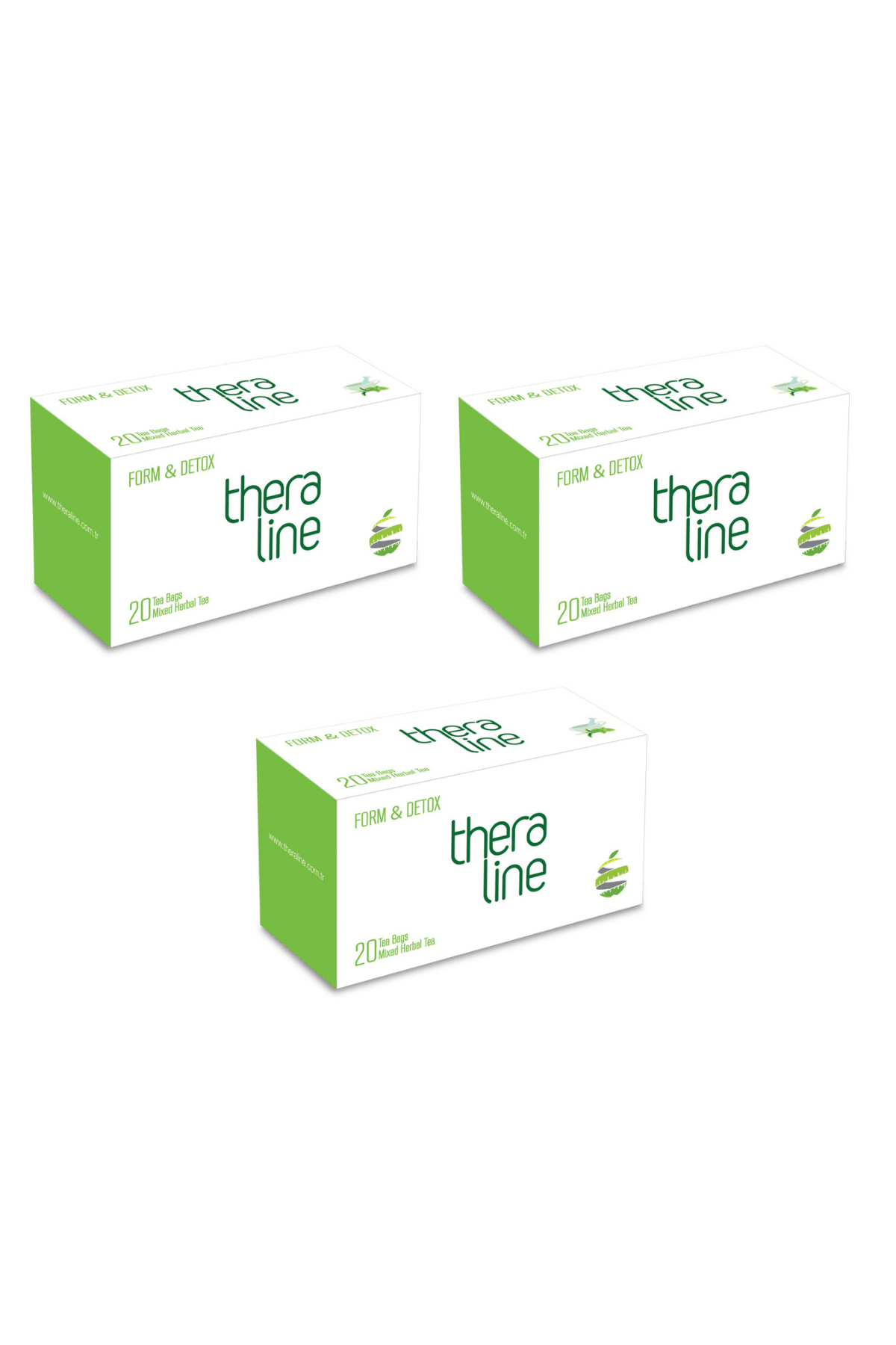 Theraline Form & Detox (Detox Arınma Zamanı) Bitki Çayı Süzen Poşet (3 Kutu) 60 Adet