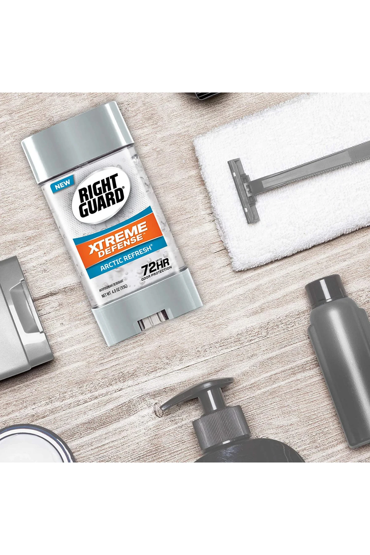 Right Guard Xtreme Defense Arctic Refresh Antiperspirant (Kavun Kokusu) Gel Deodorant 4.0oz 113gr