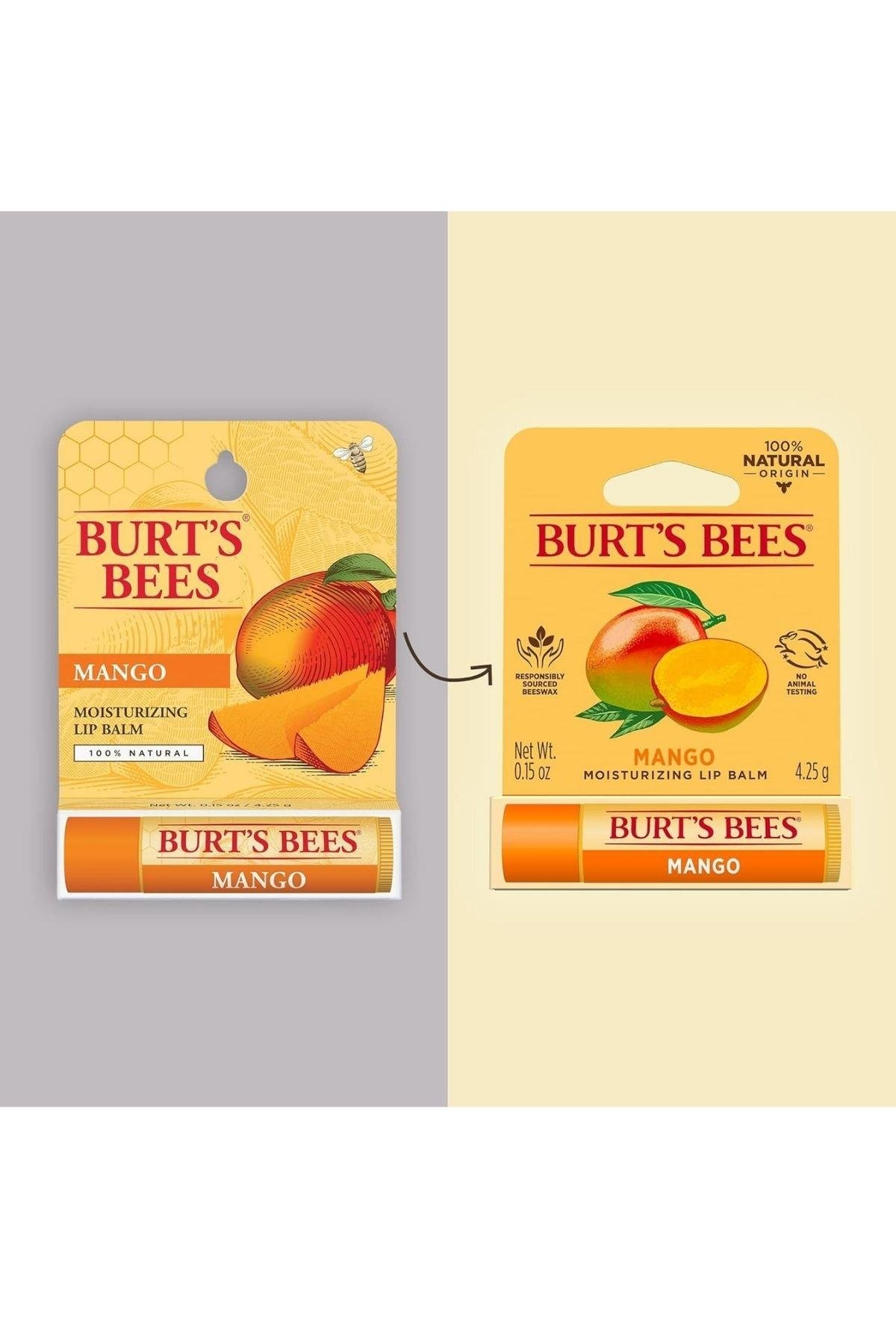 Burt's Bees Mango (%100 Doğal) Nemlendirici Lip Balm 0.15 oz