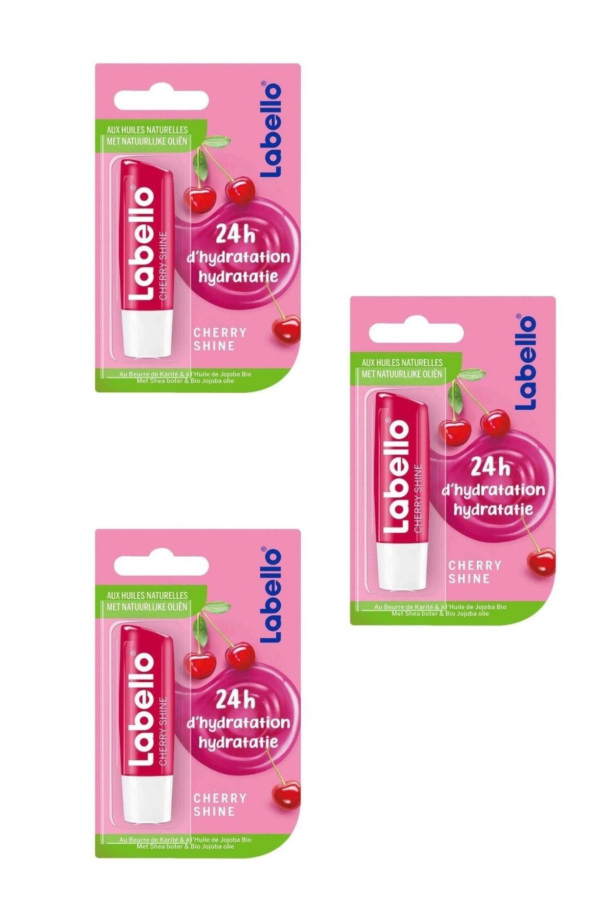 Labello Lip Dudak Balsamı Kiraz Meyveli Parlatıcı 4,8gr x 3 Adet