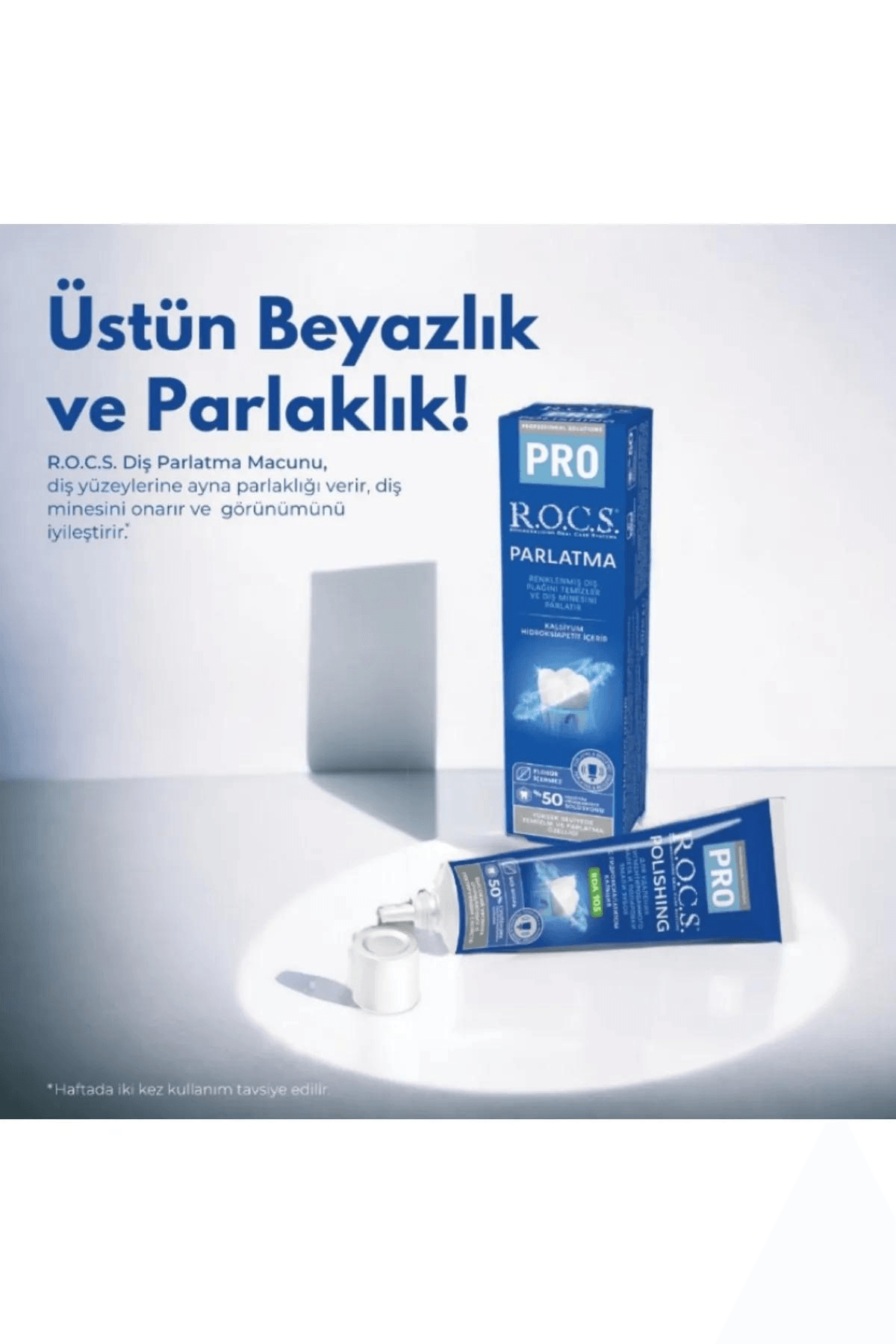 Rocs Pro Diş Parlatma Macunu  (Florür içermez) 30ml