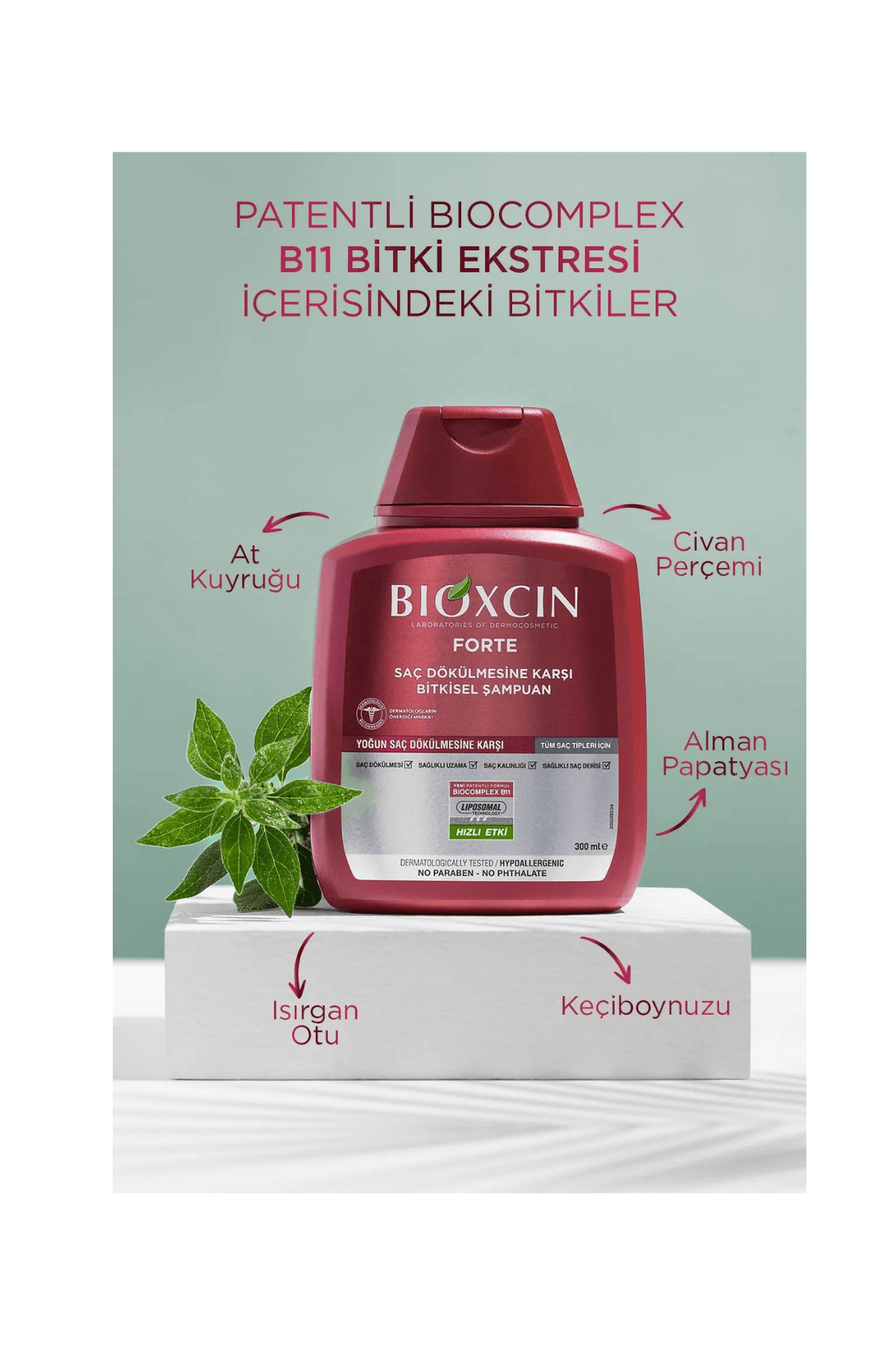 Bioxcin Forte Yoğun Saç Dökülmesine Karşı Bitkisel Şampuan 300ml 3 Al 2 Öde