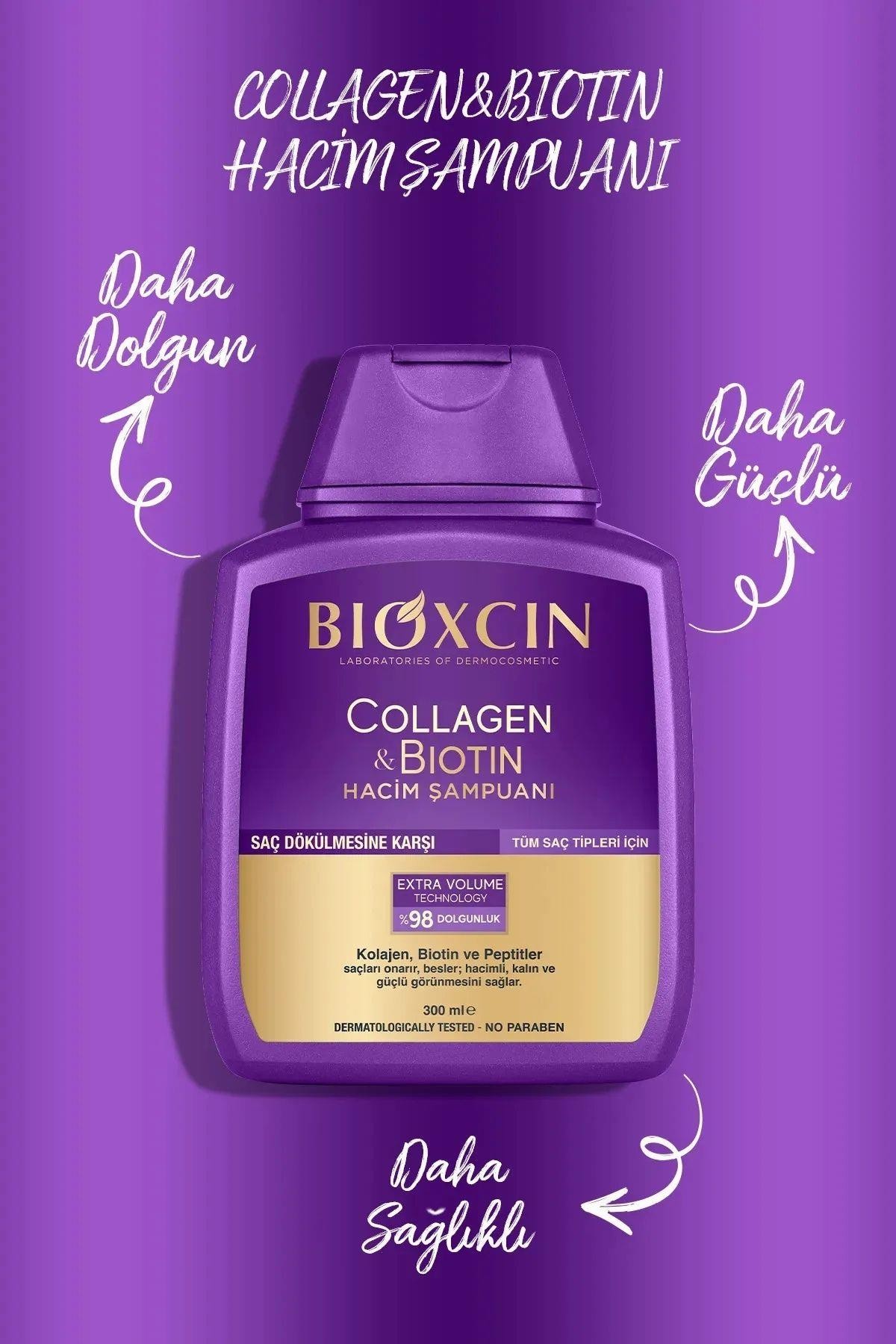 Bioxin Collagen & Biotin Ekstra Hacim Şampuanı 300ml + Saç Bakım Yağı + Saç Kremi + Sıvı Saç Kremi