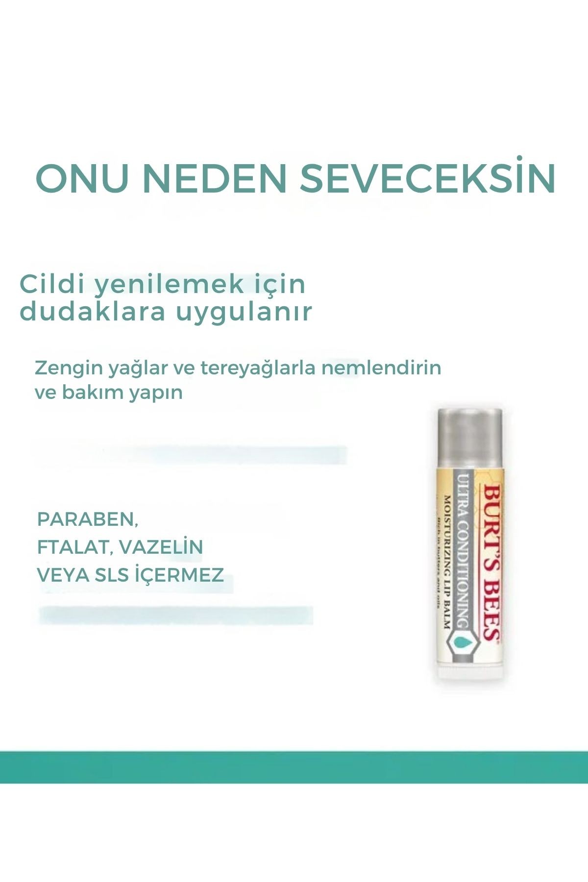 Burt's Bees Ultra Bakım (Kokum Yağlı) Dudak Balsamı 0.15 Oz 4.25 gr