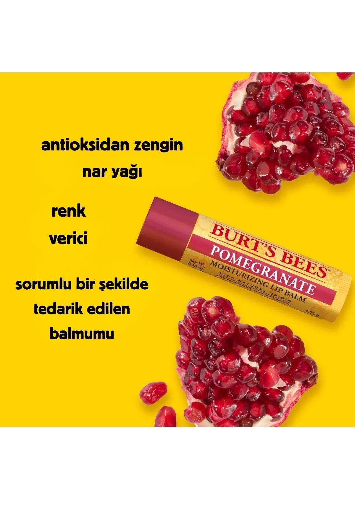 Burt's Bees Superfruit (Nar-Hindistan Cevizi ve Armut-Mango-Greyfurt) Dudak Balmı 0.15 oz 4.25Gr