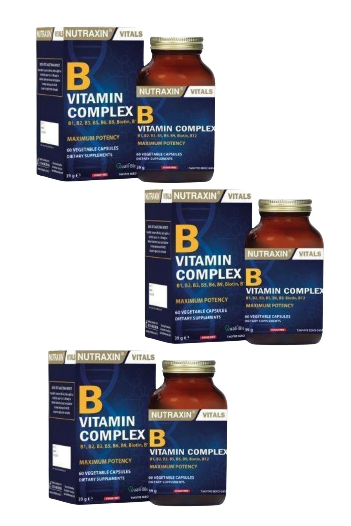 Nutraxin B Vitamin Complex 60 Kapsül