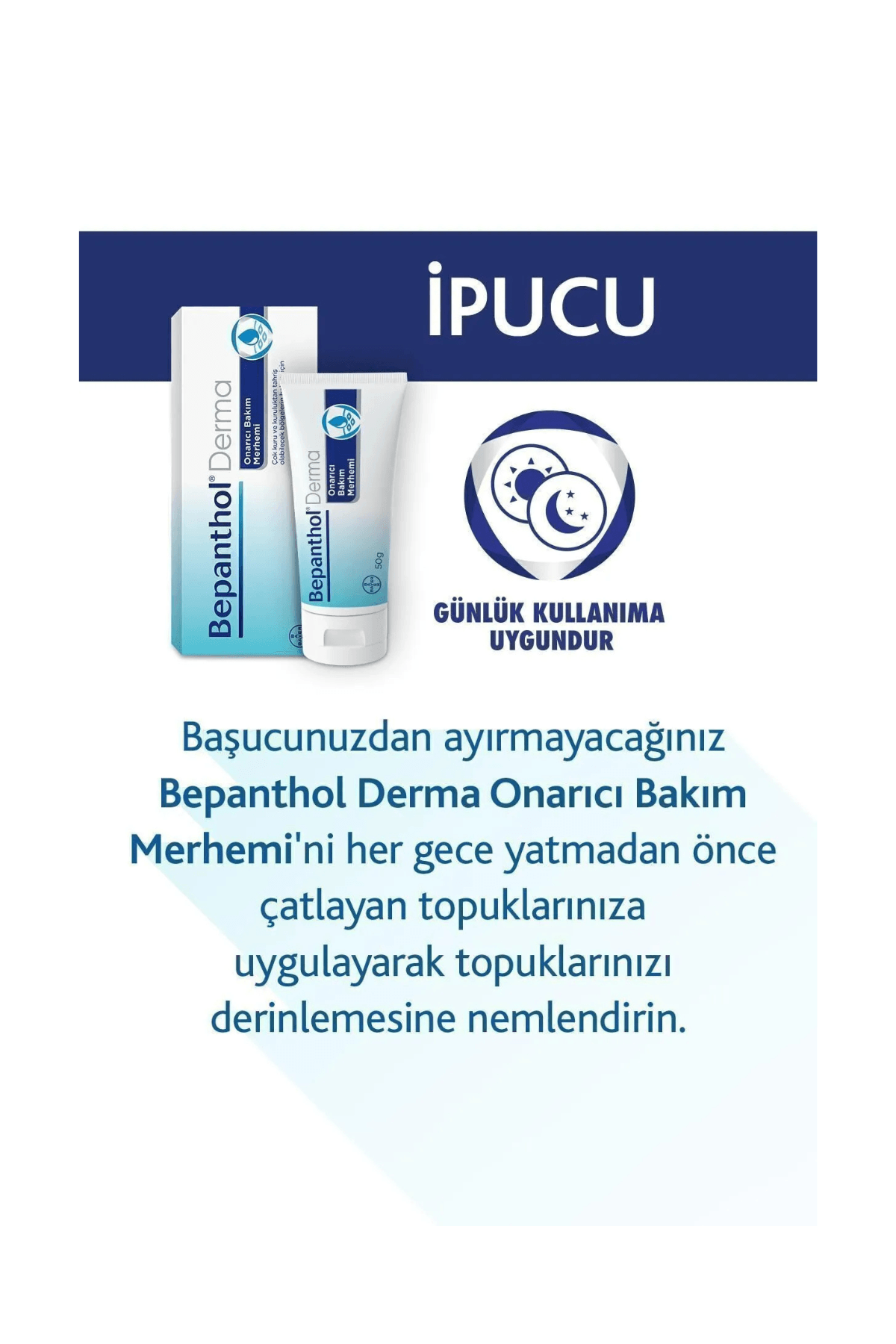 Bepanthol Onarıcı Bakım Merhemi 50 gr + Bepanthol Cilt Bakım Kremi 30 gr