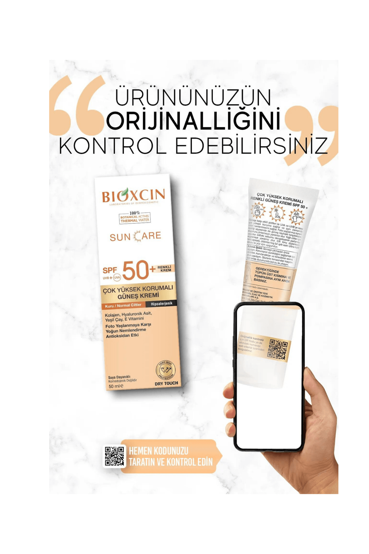 Bioxcin Sun Care Çok Yüksek Korumalı Kuru Ciltler İçin (Spf 50+) Güneş Kremi 50 ml