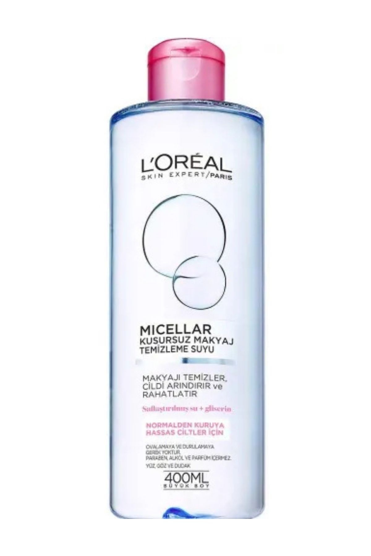 L'Oreal Paris Dermo Expertise Hassas Ciltler Için Kusursuz Makyaj Temizleme Suyu 400 ml