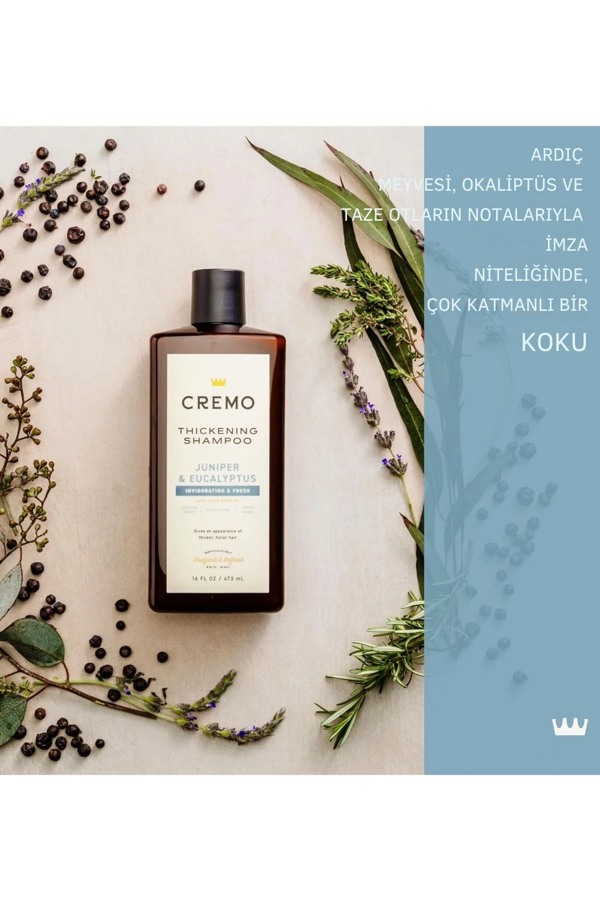 Cremo Ardıç ve Okaliptüs Kalınlaştırıcı Şampuan 473ml