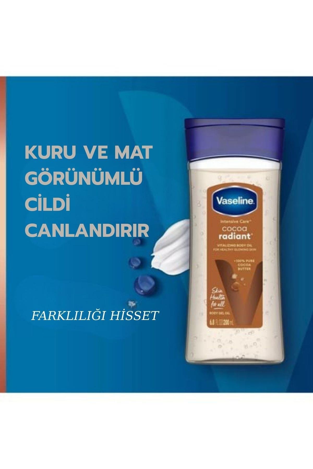 Vaseline Intensive Care Cocoa Radiant Body Gel Oil (Yoğun Bakım Kakaolu Vücut Yağı) 200ml