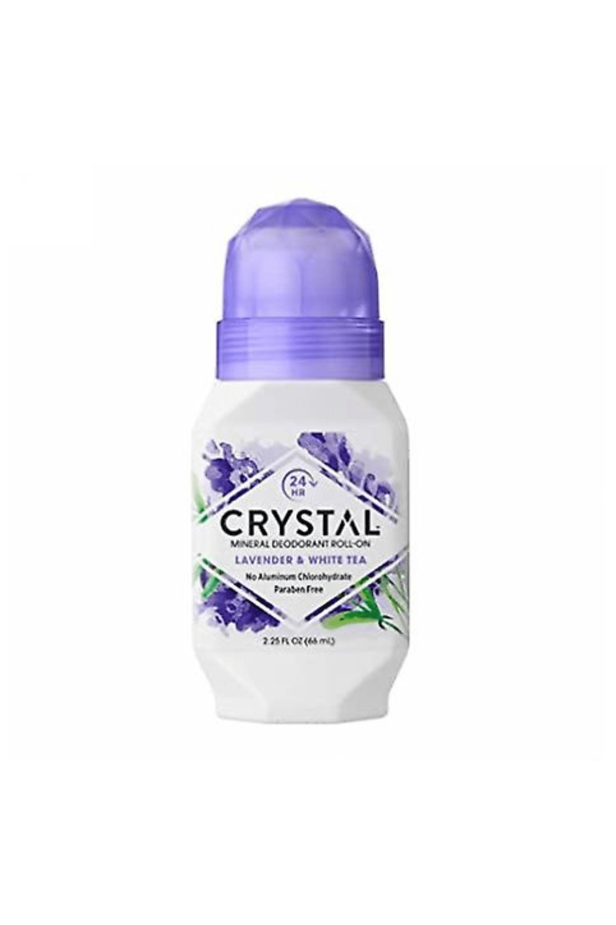 CRYSTAL Mineral Açık, Lavanta & Beyaz Çay (Aleminyum, Paraben Yok)  Deodorant Roll-On 66ml