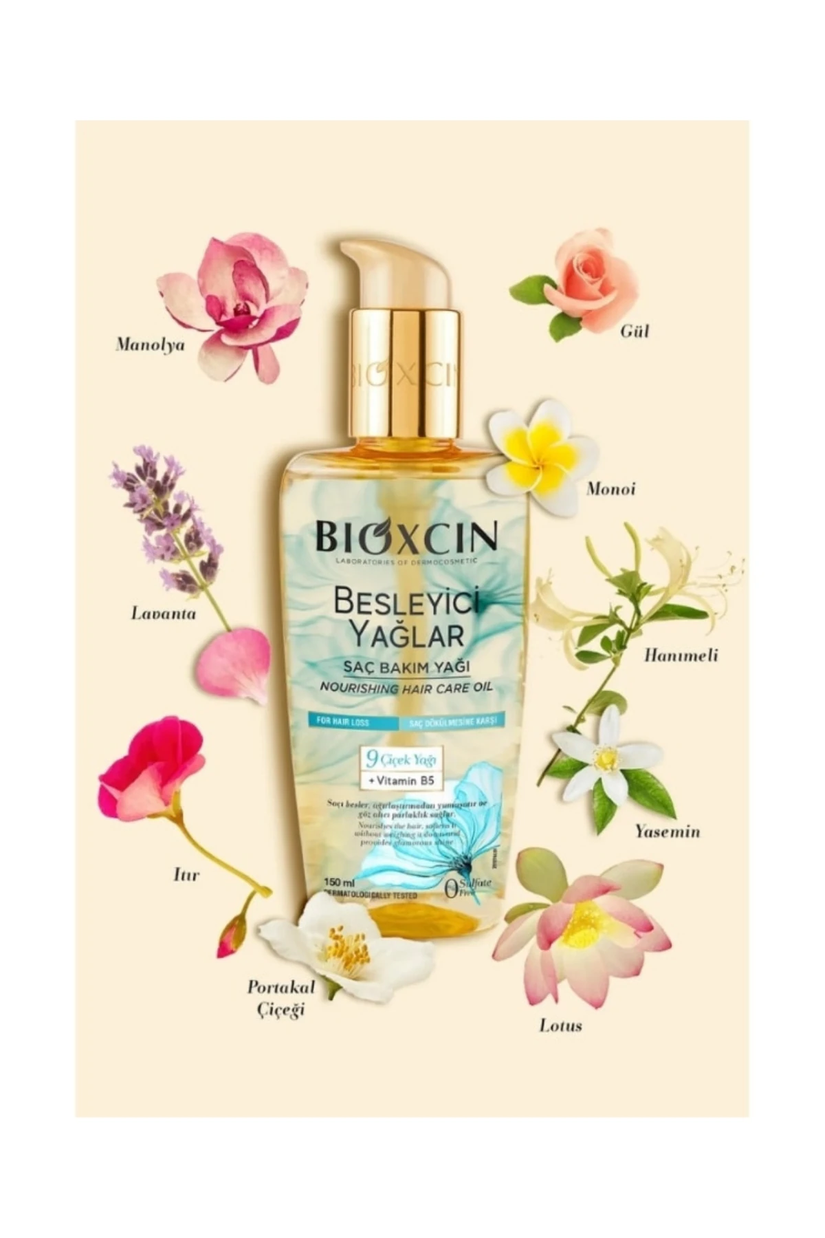 Bioxcin Besleyici Yağlar (9 Çiçek Yağı) Saç Bakım Yağı 150 ml