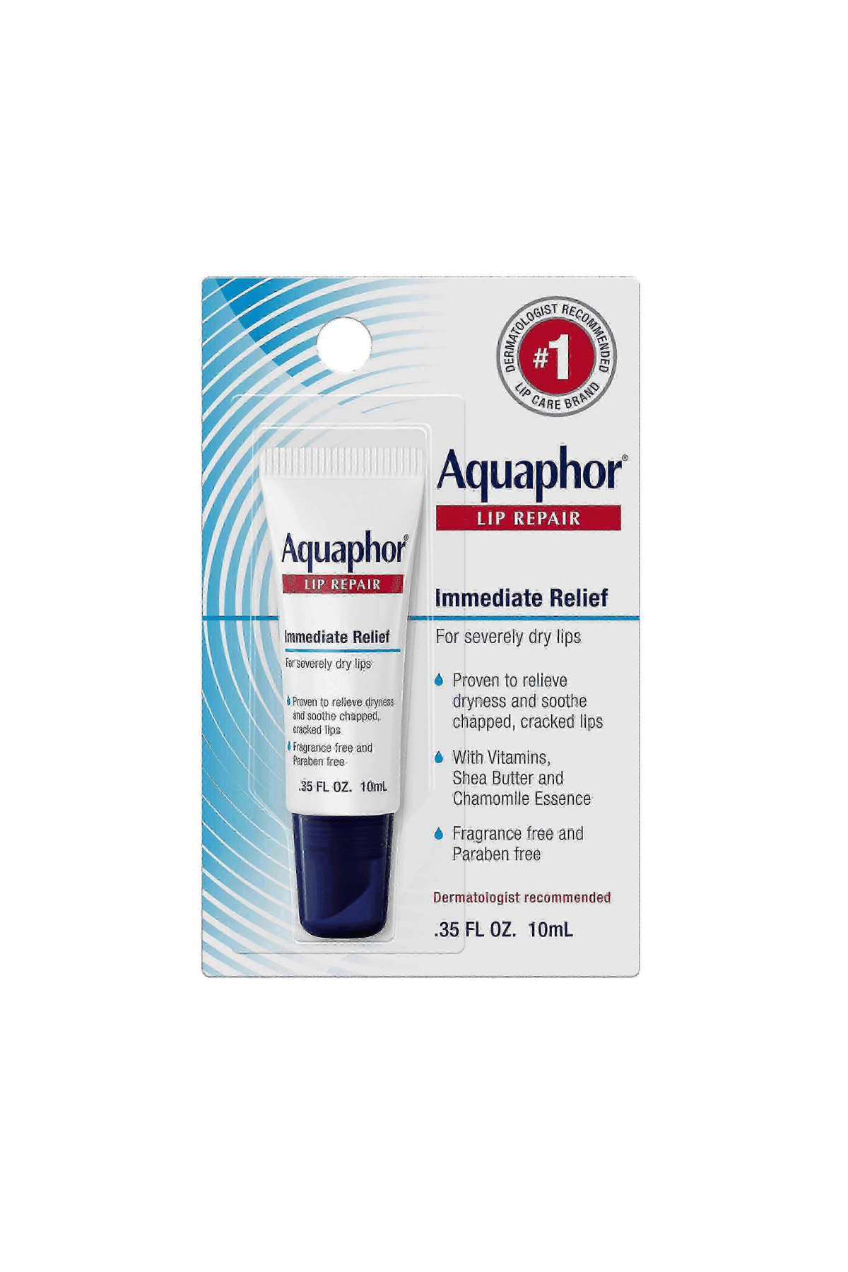 Aquaphor Lip Repair, Immediate Relief, (Hassas Dudaklar) Lip Balm 0.35 Oz 10ml