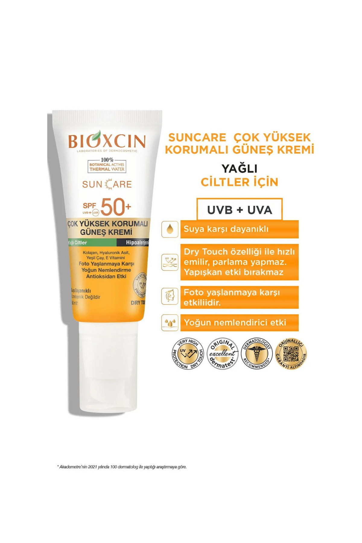 Bioxcin Suncare Çok Yüksek Korumalı/Hipoalerjik Yağlı Ciltler (SPF 50+) 50ml