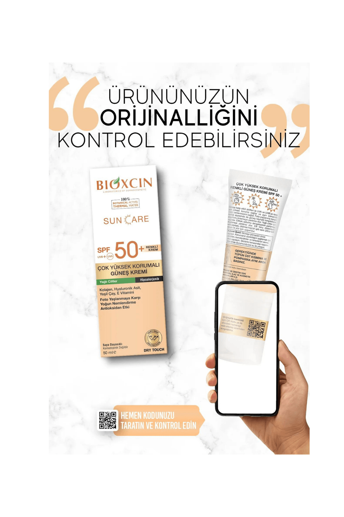 Bioxcin Sun Care Yağlı Ciltler İçin Renkli Güneş Kremi (SPF 50) 50ml