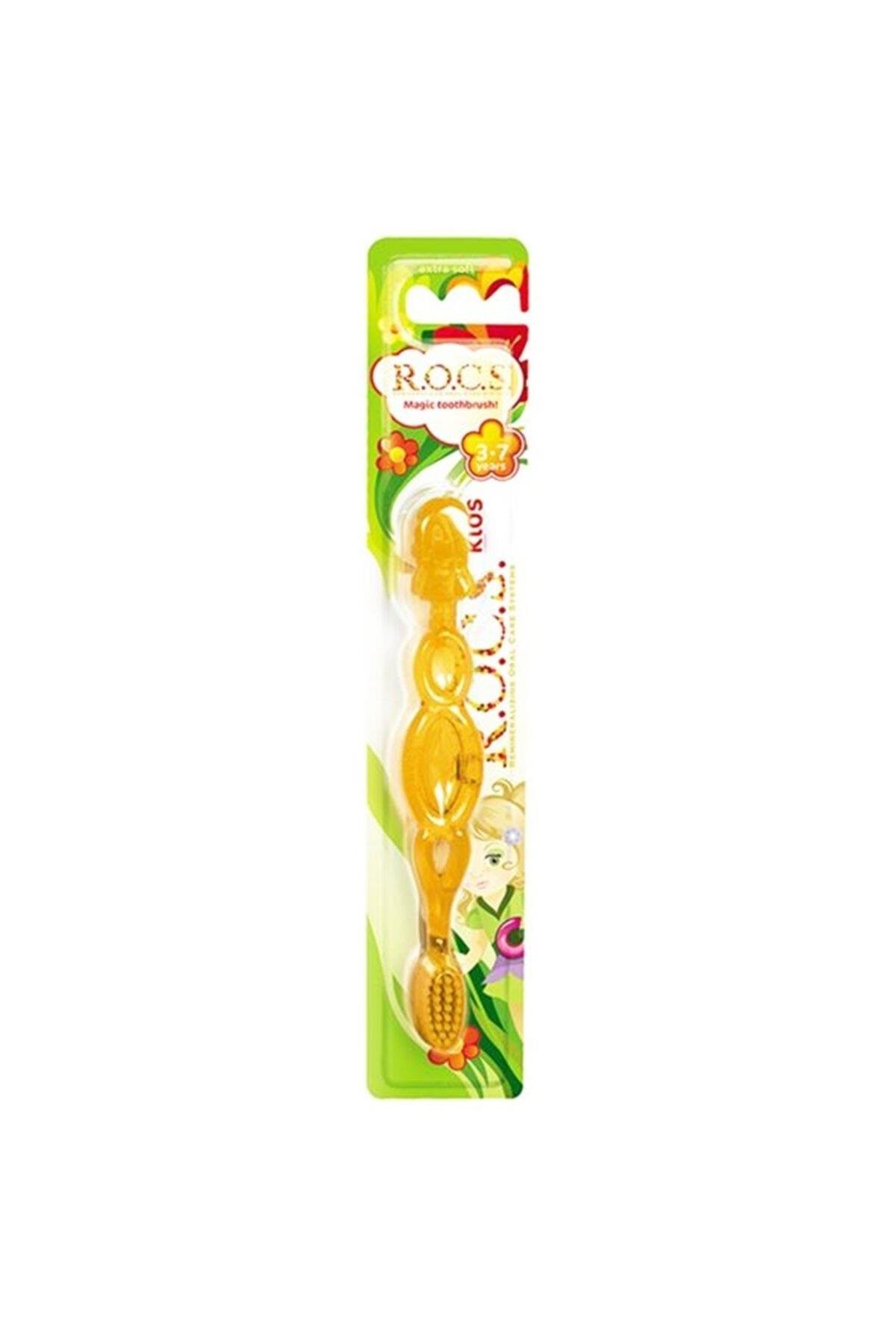 Rocs Kids 3-7 Yaş Arası Soft Çocuk Diş Fırçası Sarı 1 Adet