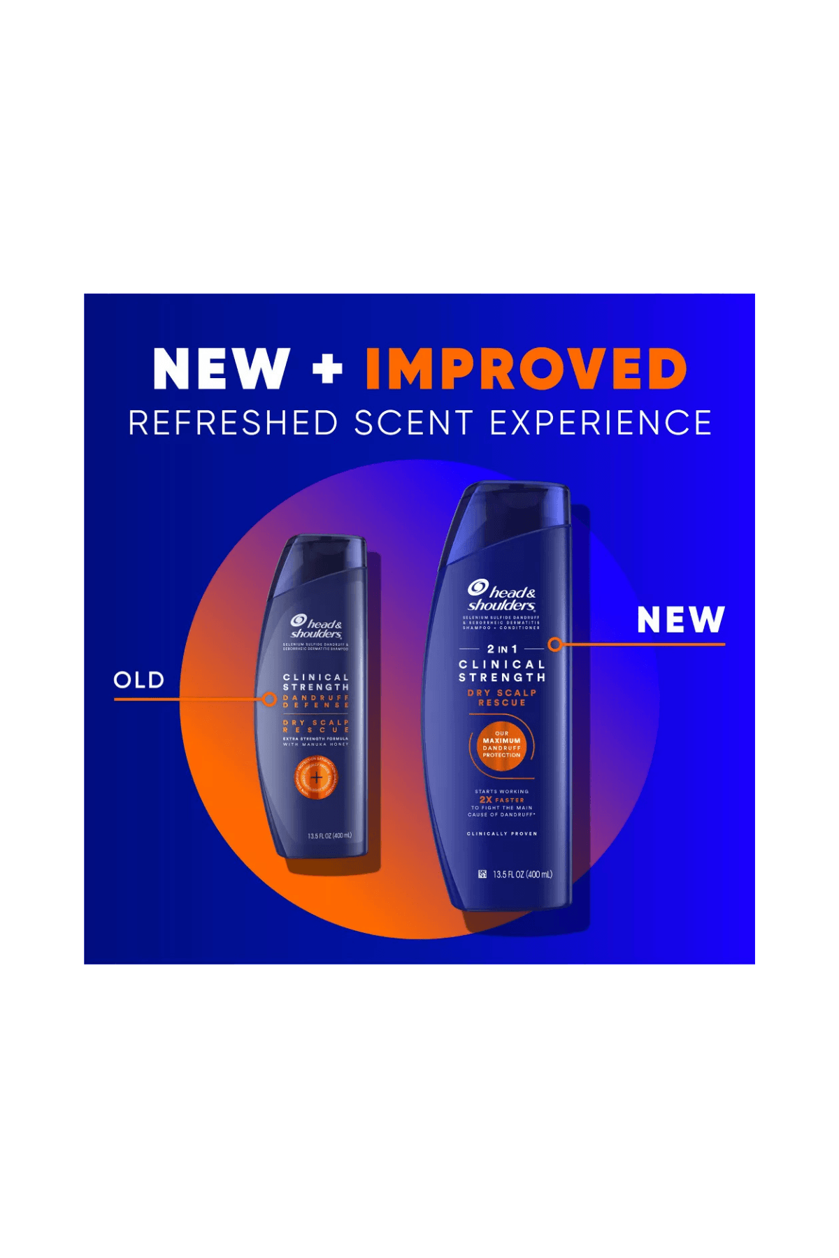 Head & Shoulders 2 ın 1 Clınıcal Strength Dry Scalp Rescue (Kuru Saç Derisi, İnatçı Kepek) 13.5 Oz 400ml